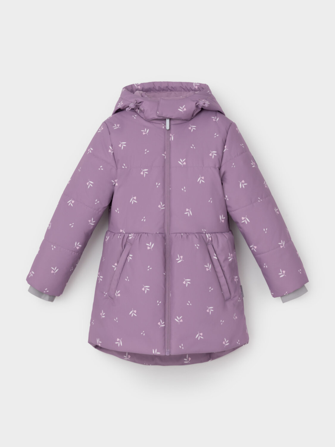 CROCKID Куртка 542260 ВК 38119/н/2 ГР насыщенный виноград, мини цветы