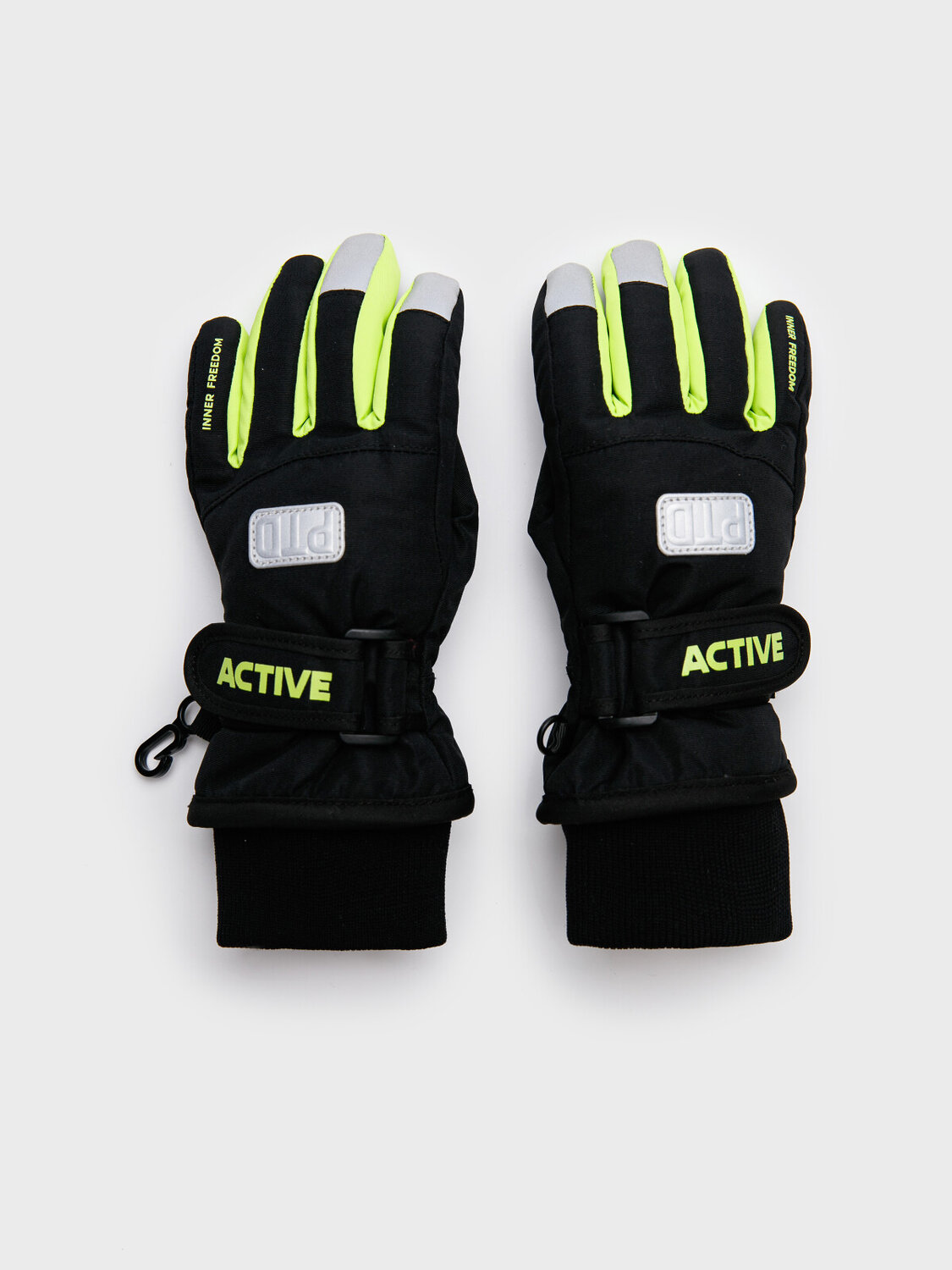 PLAYTODAY Перчатки 557444 32412964 черный,светло-зеленый
