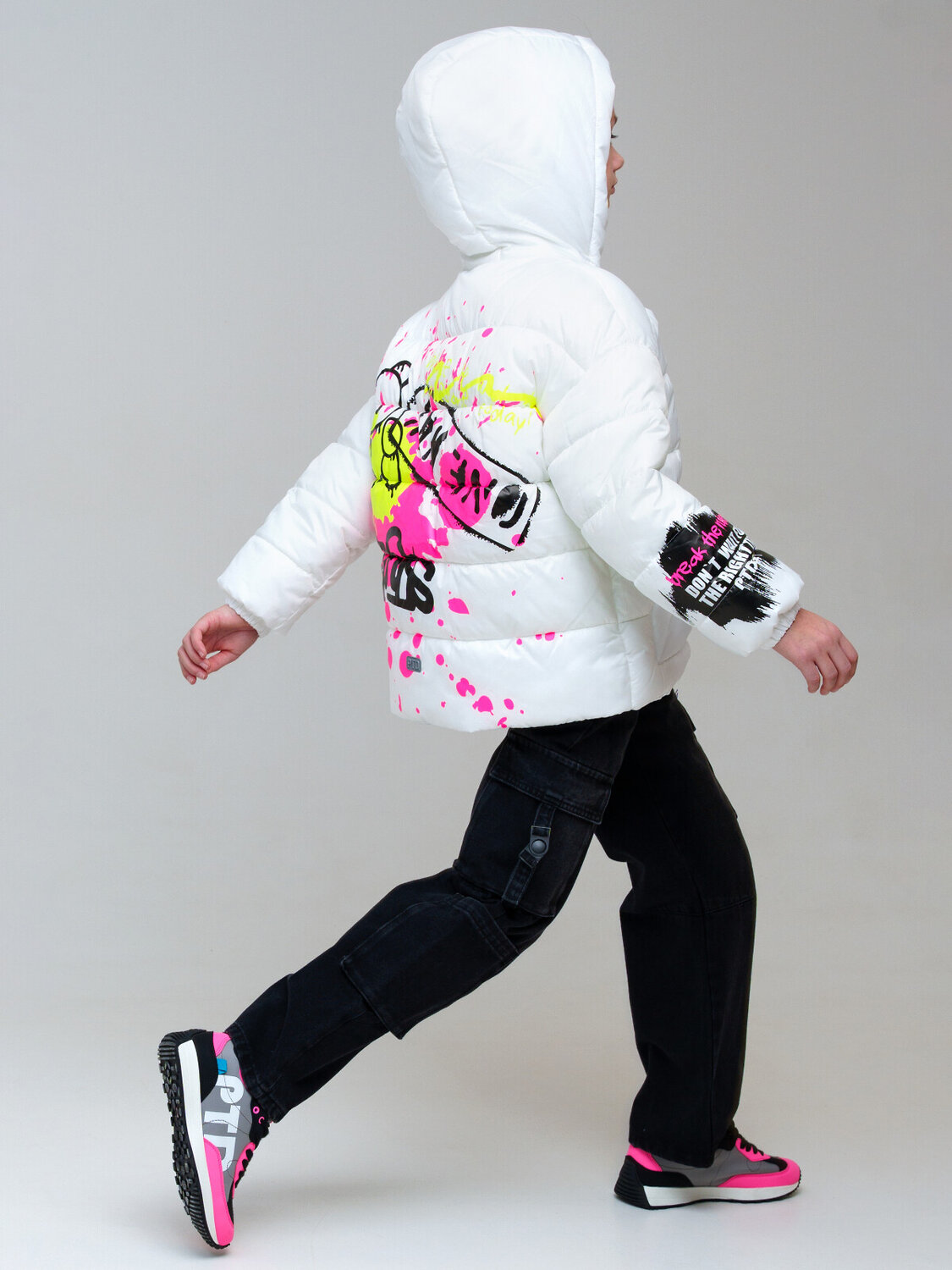 PLAYTODAY Куртка 557607 12521210 белый,фуксия,светло-зеленый