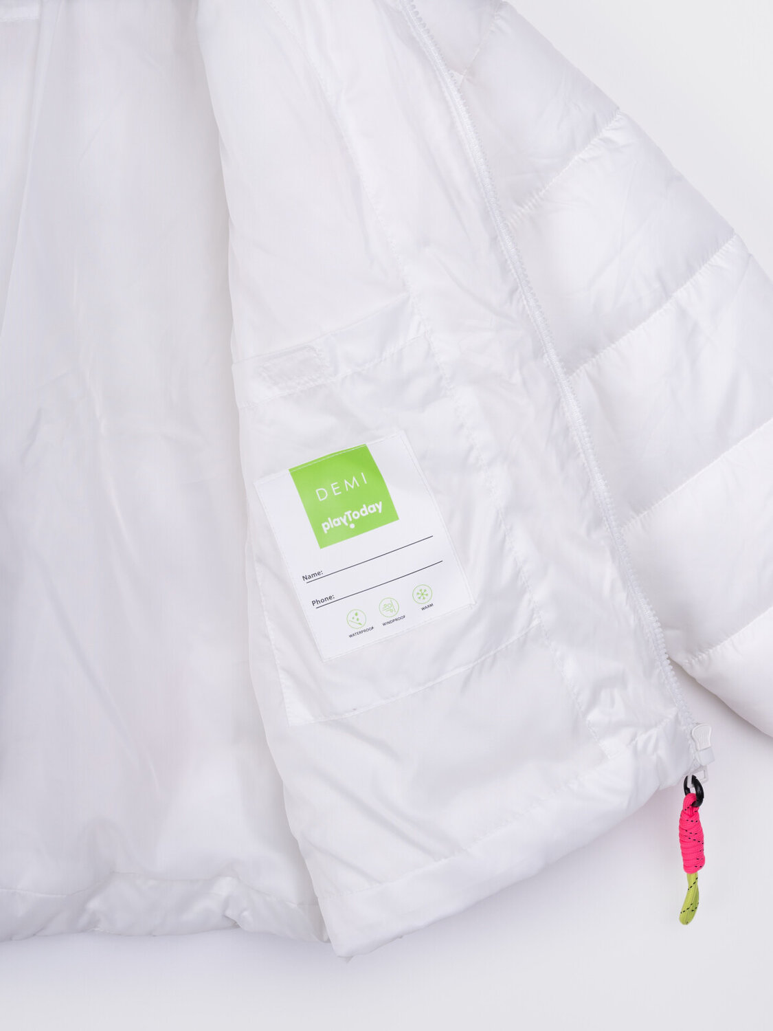 PLAYTODAY Куртка 557607 12521210 белый,фуксия,светло-зеленый