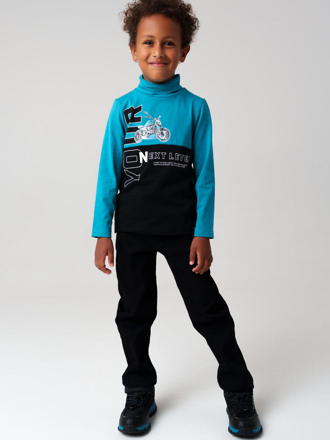 PLAYTODAY Водолазка 557612 32512285 черный,бирюзовый