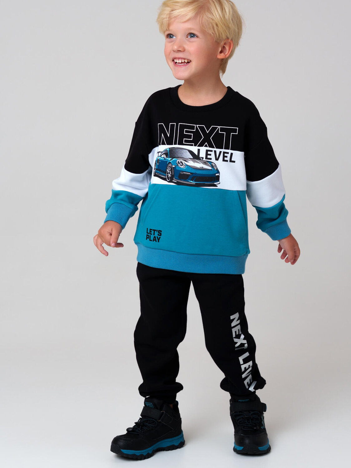 PLAYTODAY Толстовка 557613 32512304 бирюзовый,черный,белый