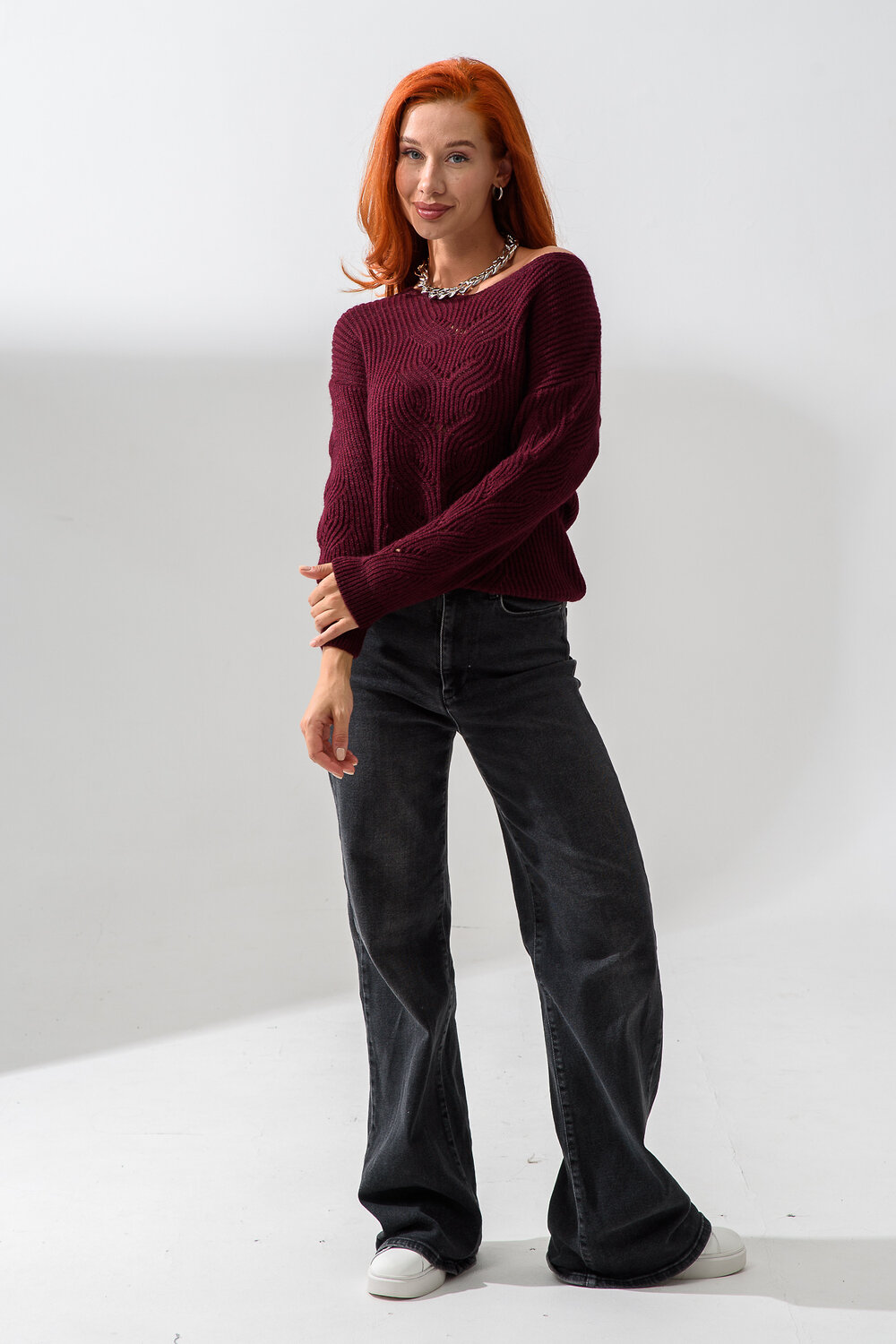 Натали Джемпер 558541 84503 бордовый