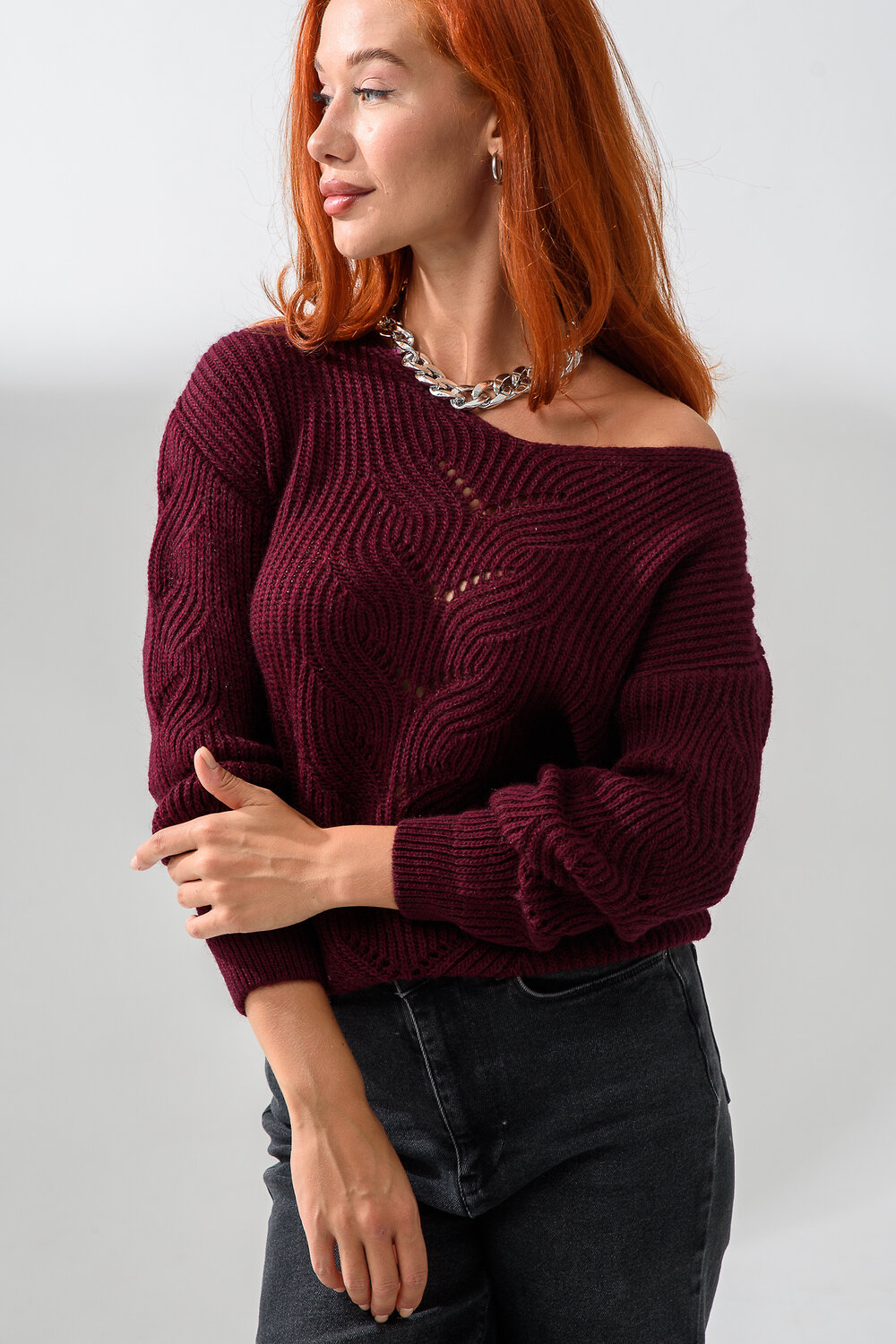 Натали Джемпер 558541 84503 бордовый