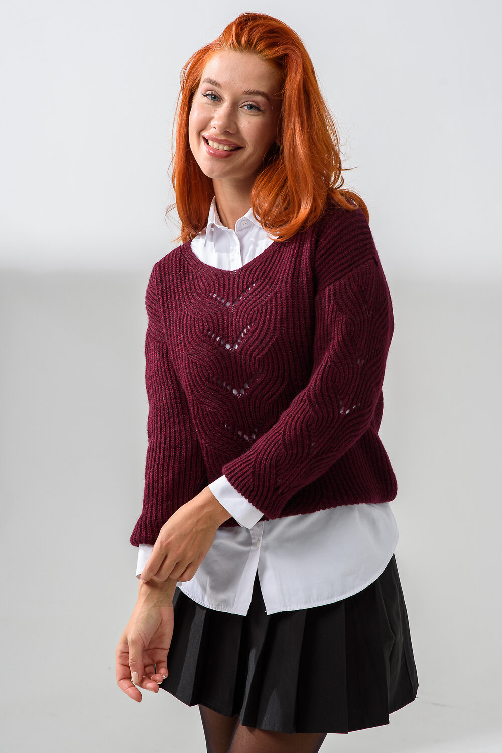 Натали Джемпер 558541 84503 бордовый