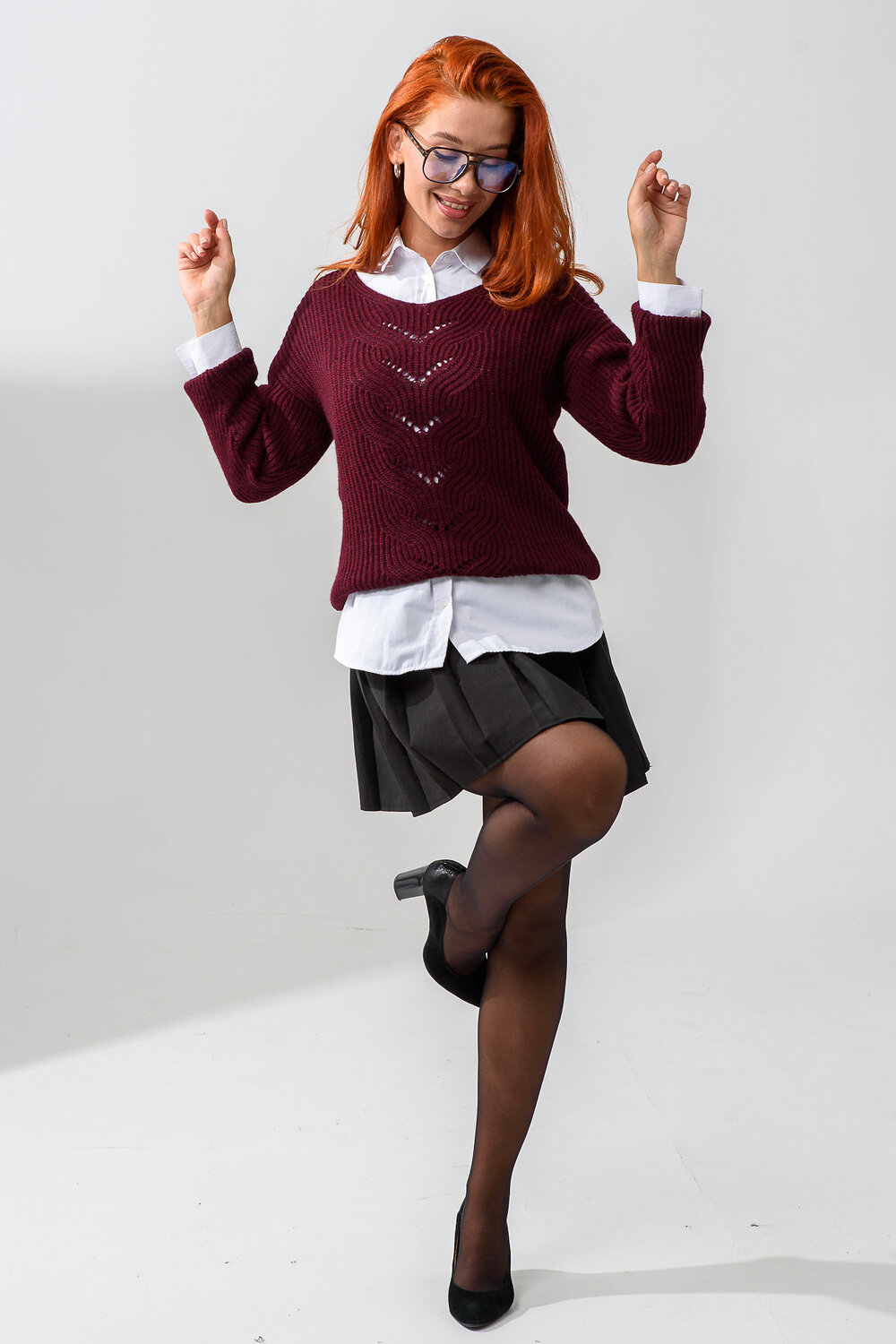 Натали Джемпер 558541 84503 бордовый