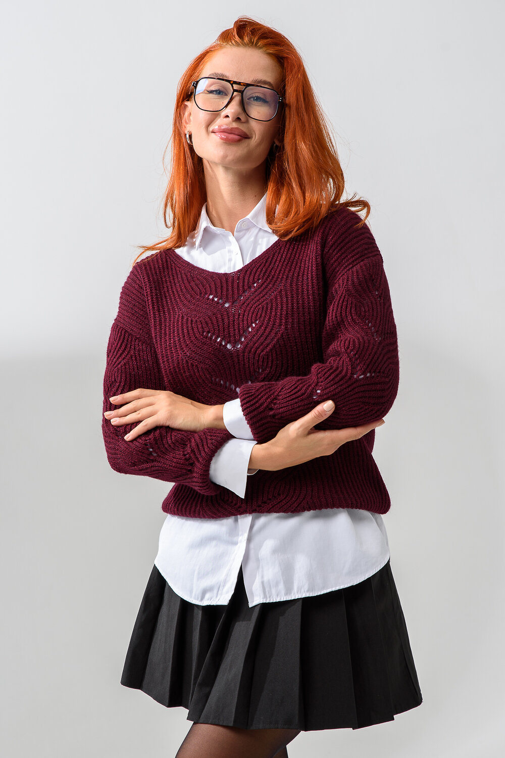 Натали Джемпер 558541 84503 бордовый