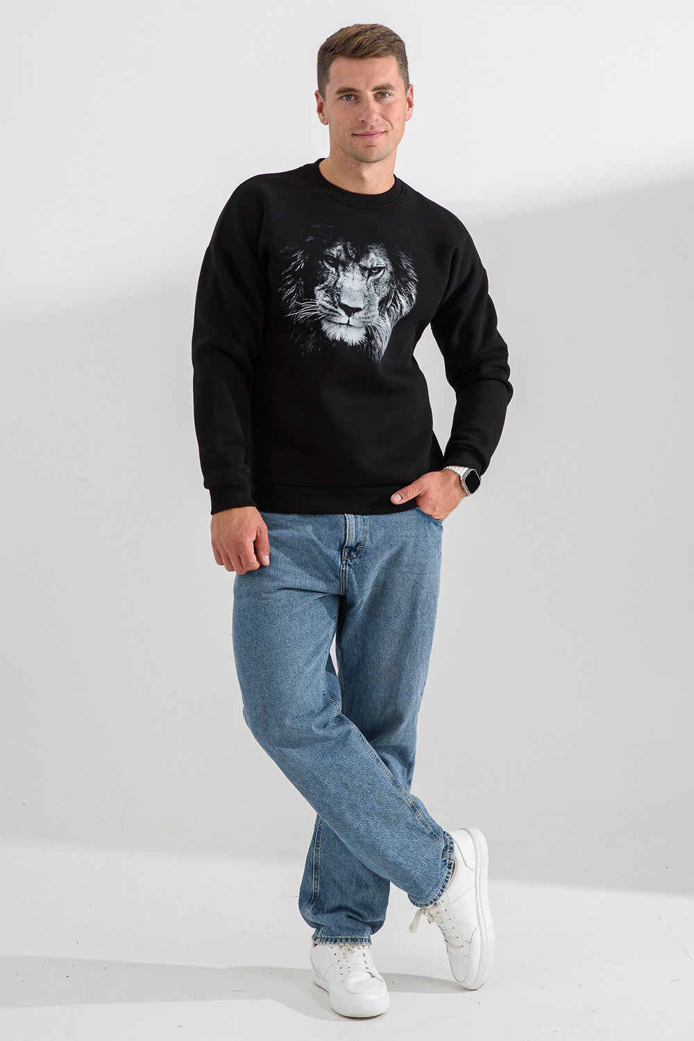 Натали Свитшот 560160 8559 черный+лев