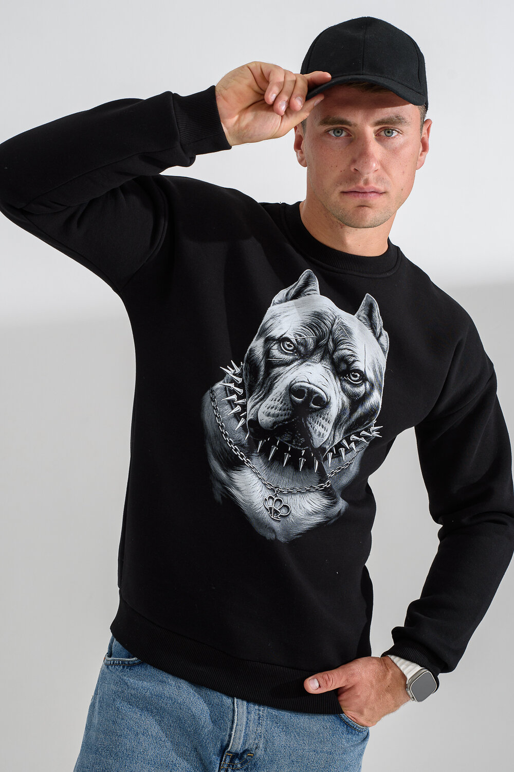 Натали Свитшот 560162 8559 черный+питбуль