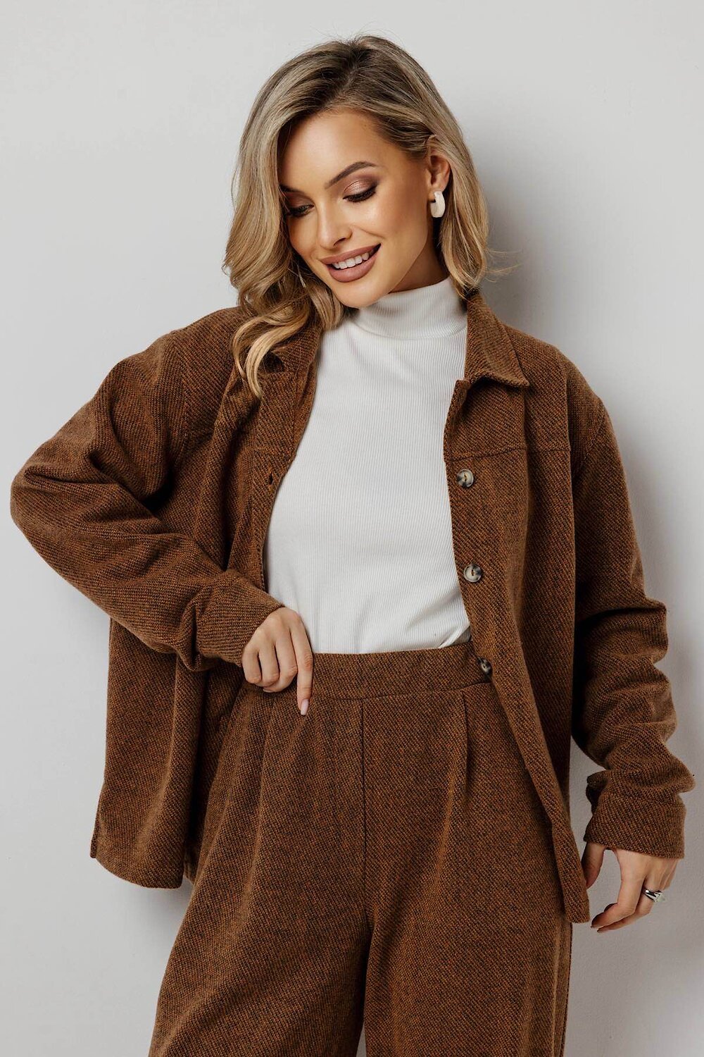 RISE Брюки 561964 162Ф/04 коричневый, меланж