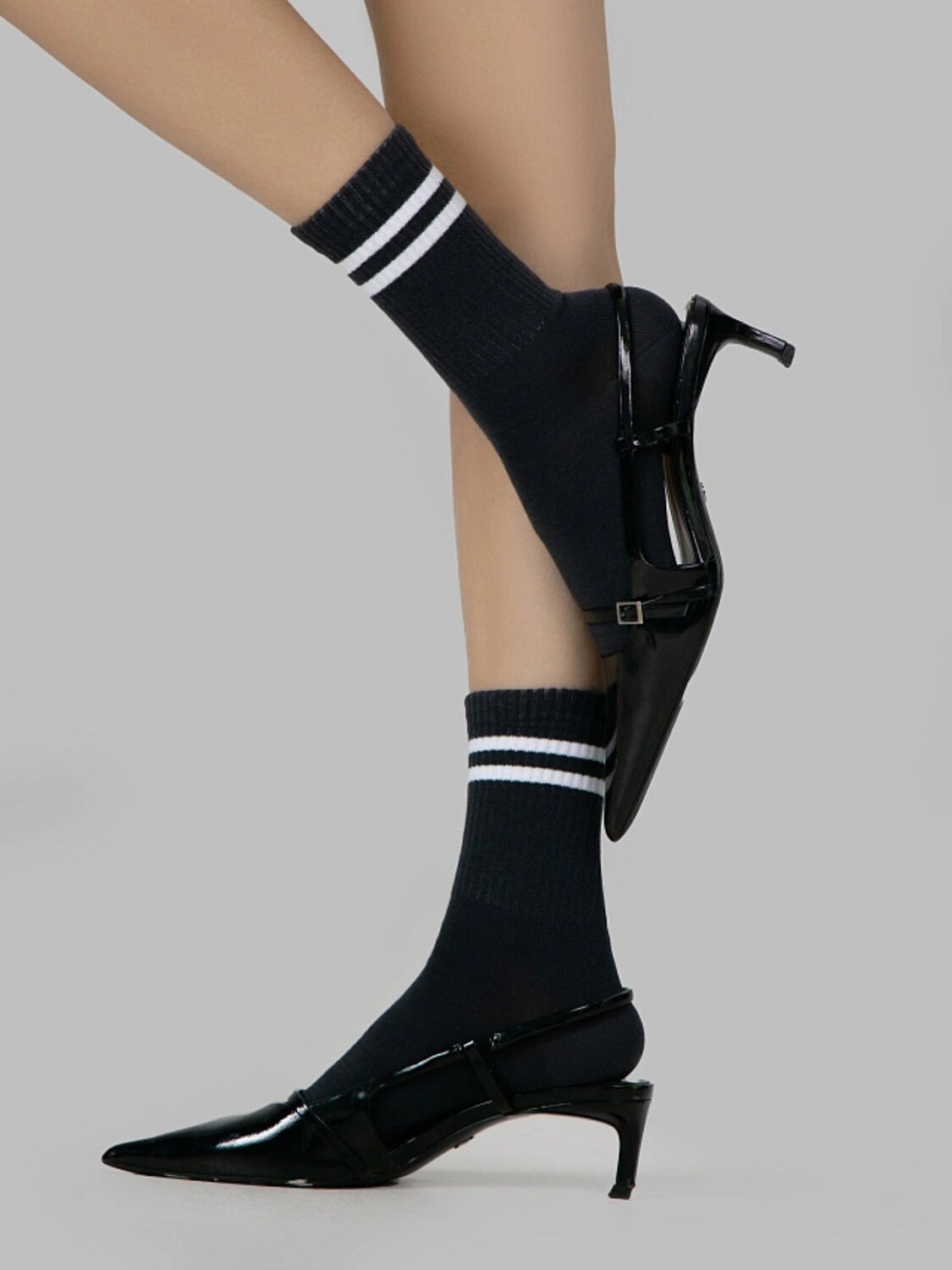 MARK FORMELLE Женские носки 562027 217A-574 графитовый /белый/ сер.меланж/