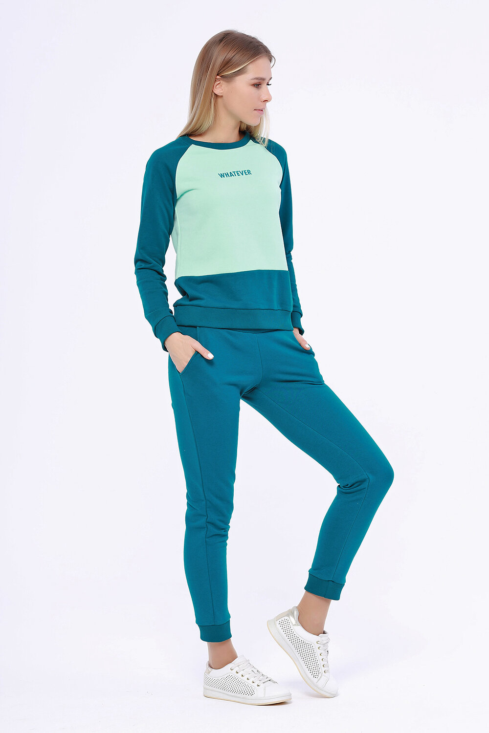 VISERDI Свитшот 90086 3124-мят 119530 Мятный/изумрудный