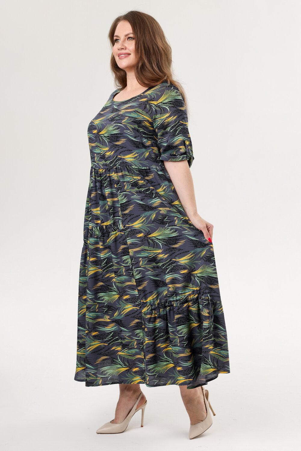 RISE Платье 563455 6079/03 Серый, зеленый