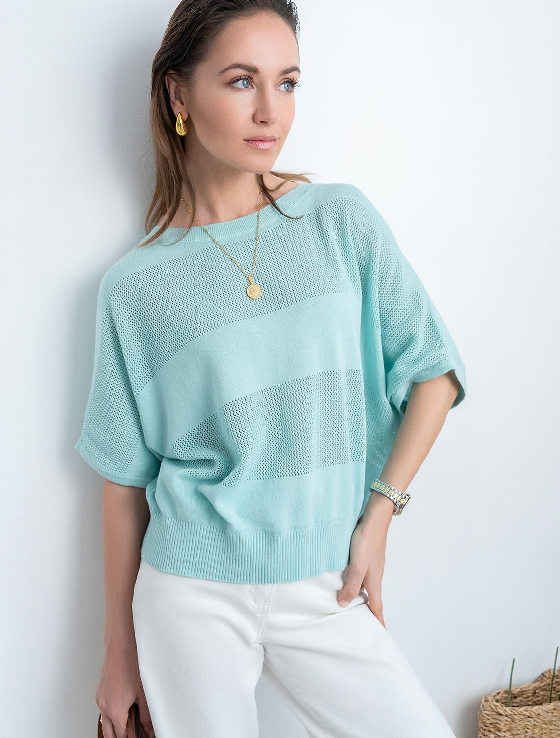 VILATTE Джемпер 564380 D39.277 аквамарин