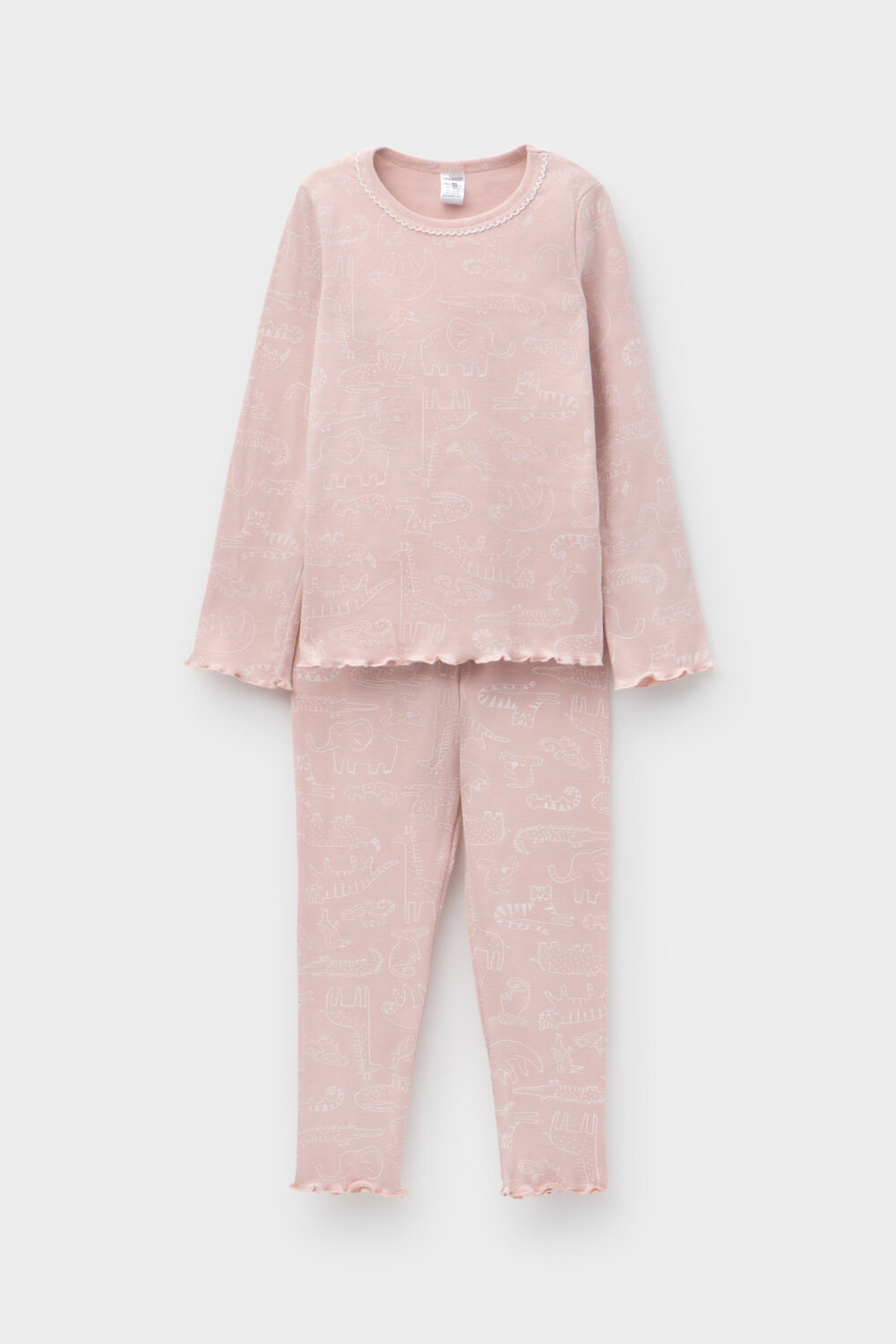 CROCKID Пижама 565000 К 1601/24 зоопарк на дымчатой розе