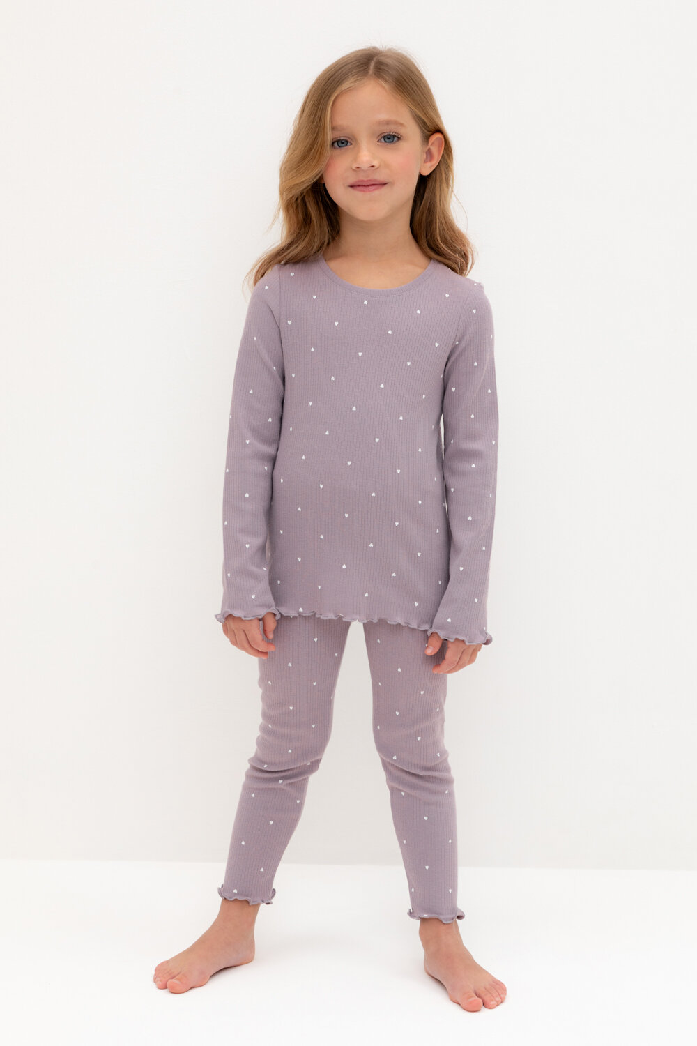 CROCKID Пижама 565004 К 1618 морской туман, мини сердечки