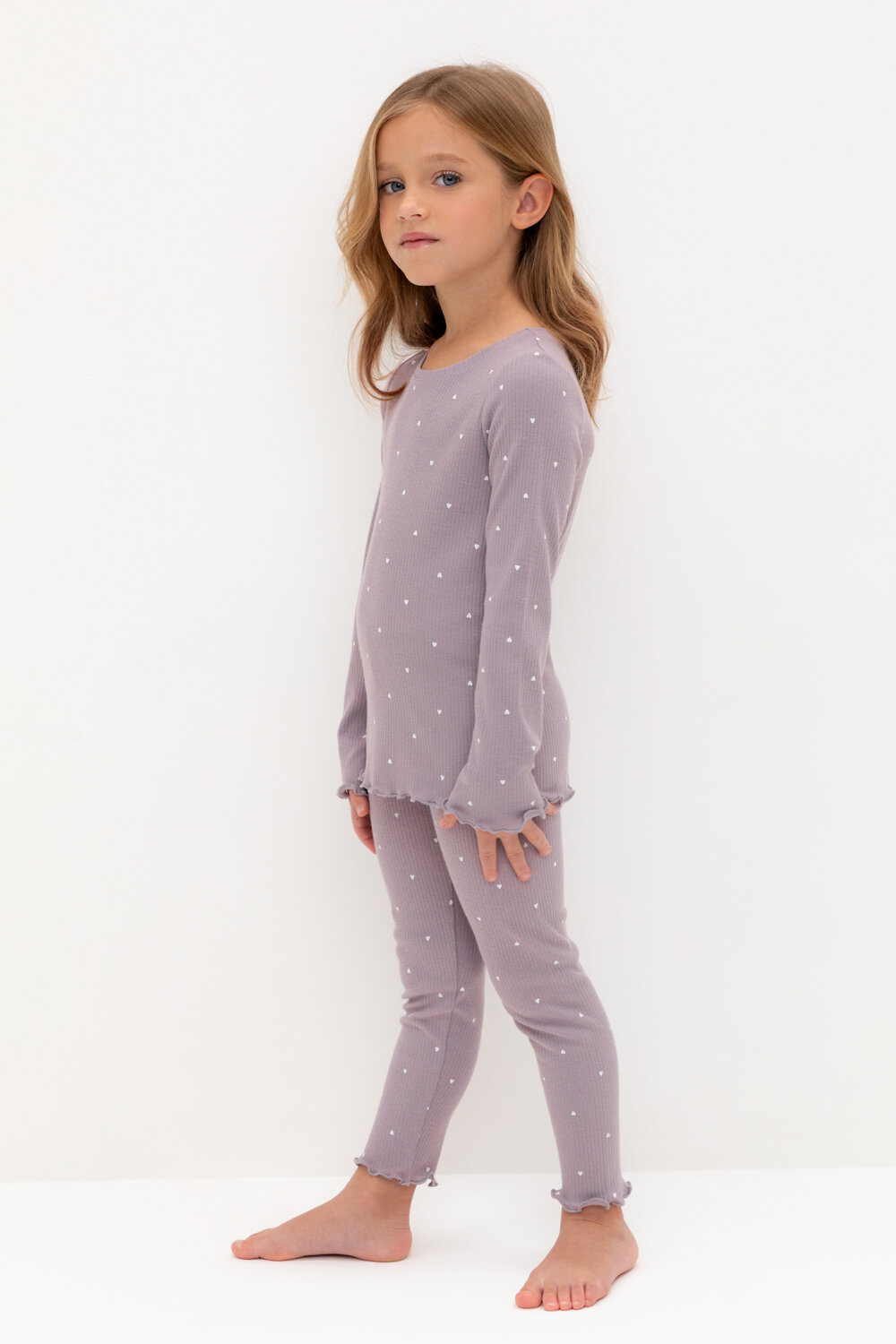 CROCKID Пижама 565004 К 1618 морской туман, мини сердечки