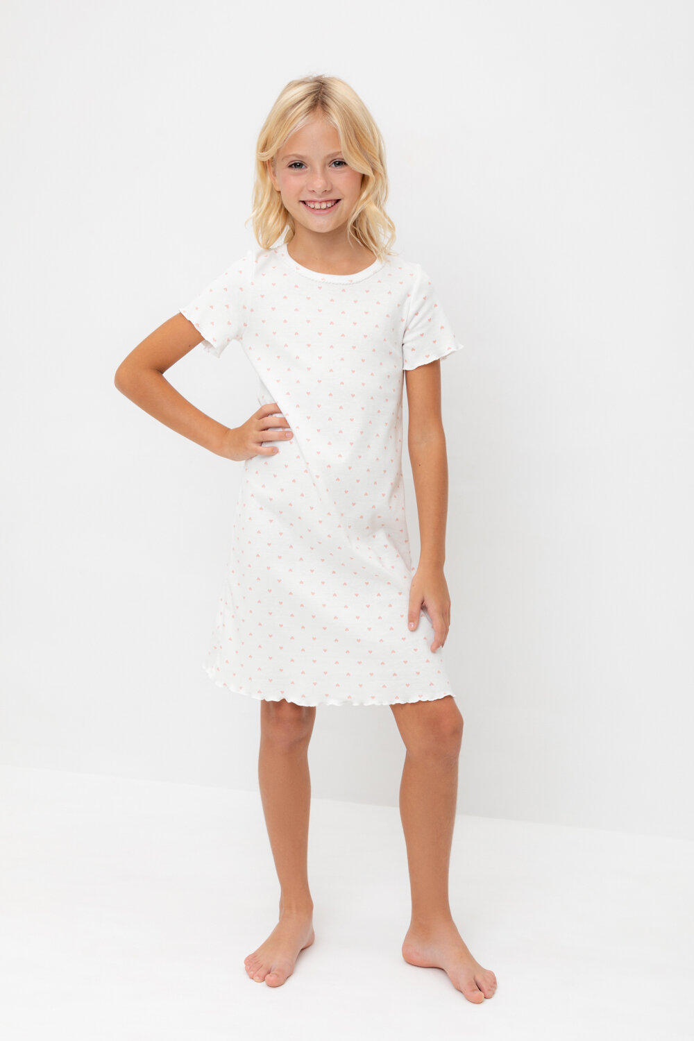 CROCKID Сорочка 565072 К 1180/24 сердечки на сахаре