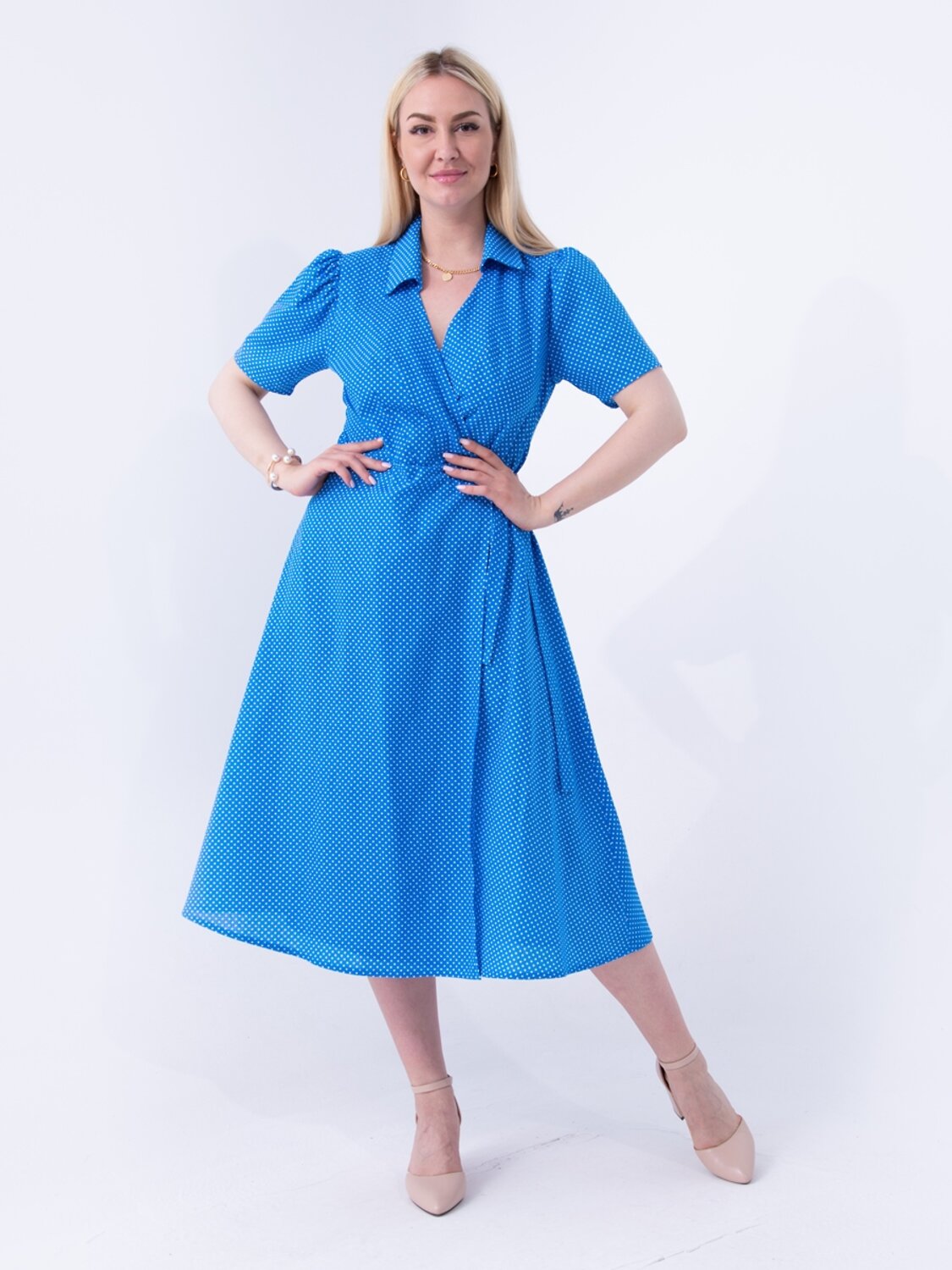 AandOstudio Платье 566165 П60011 василек