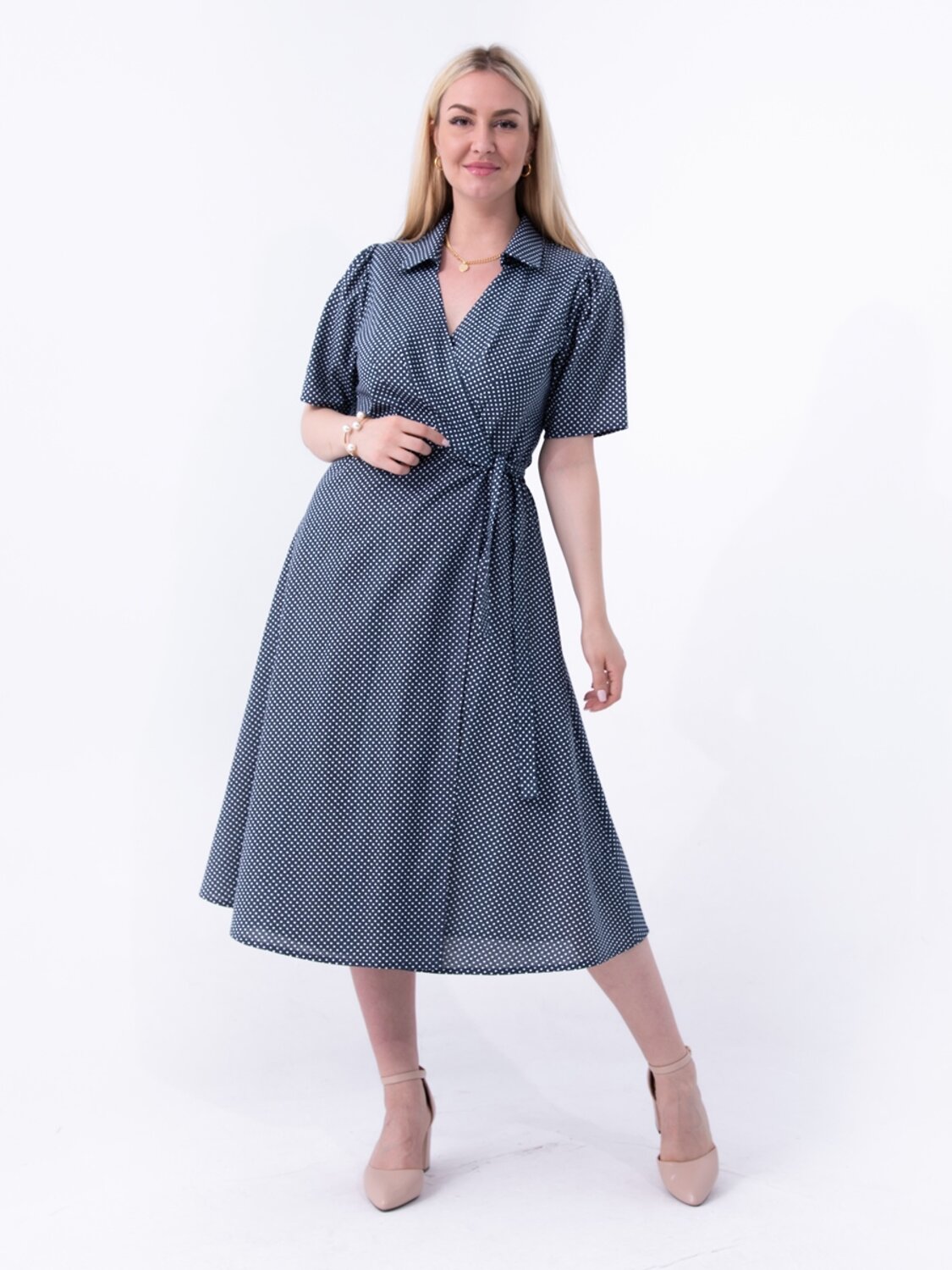 AandOstudio Платье 566166 П60011А темно-синий