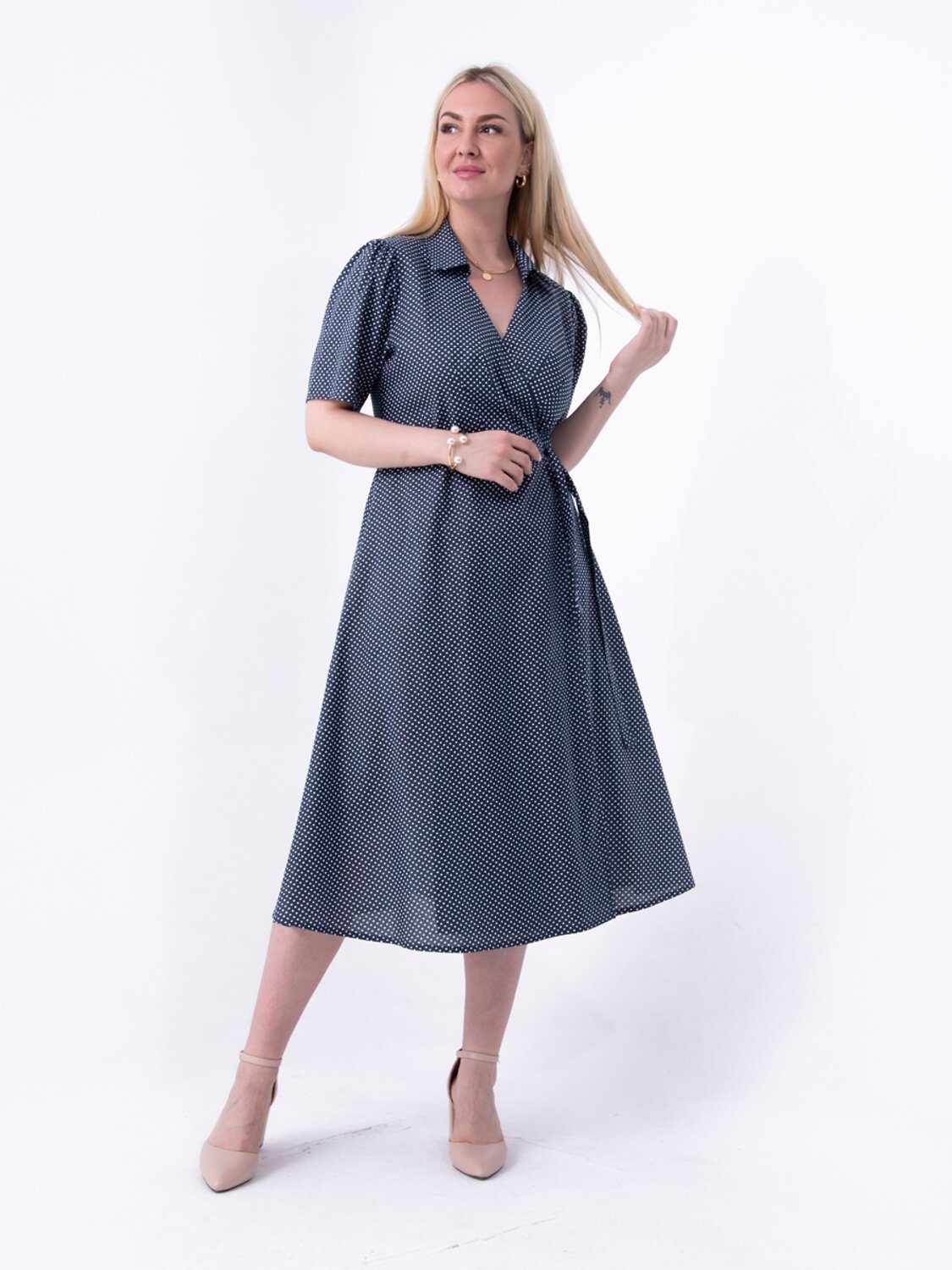 AandOstudio Платье 566166 П60011А темно-синий