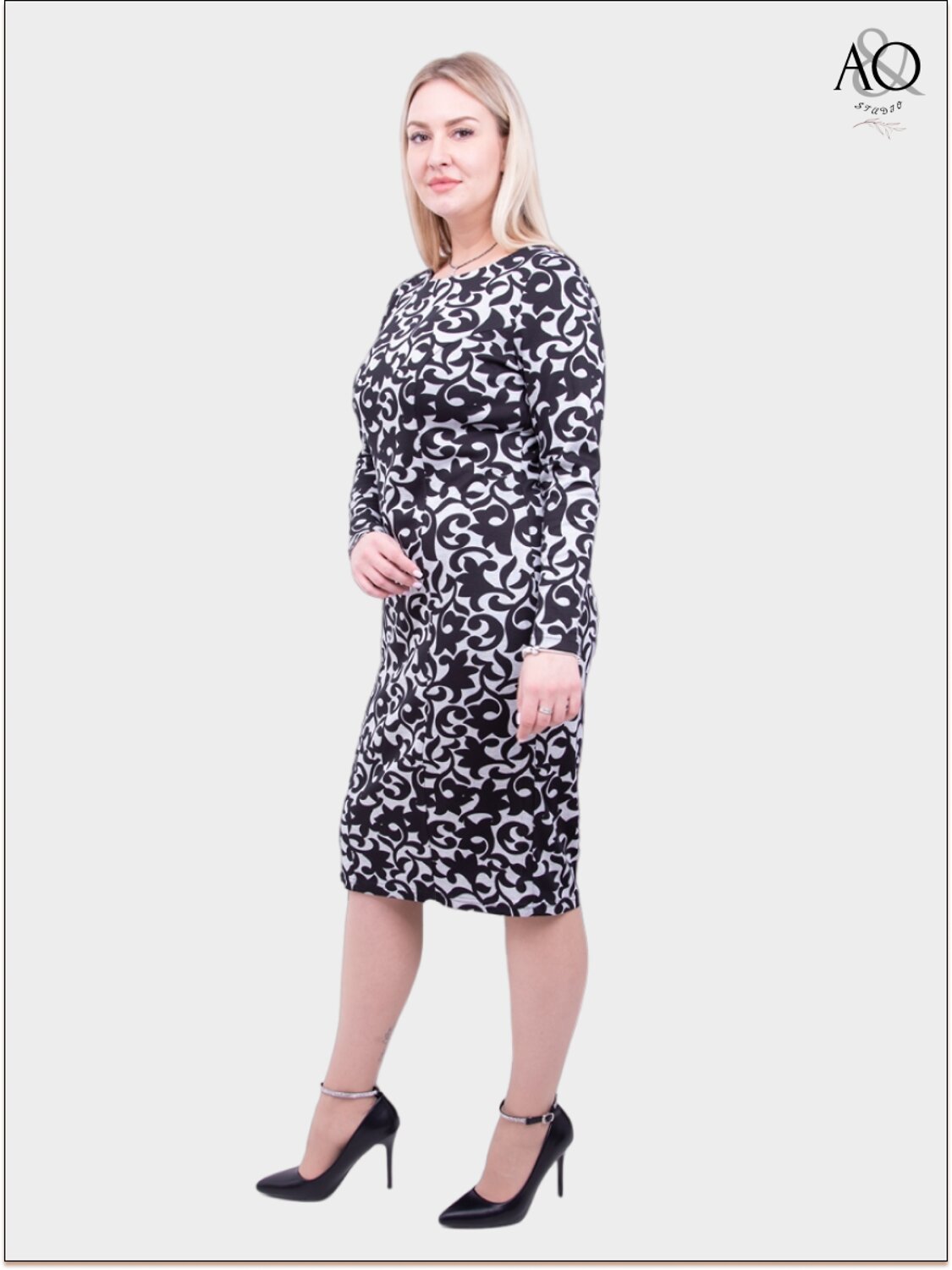 AandOstudio Платье 566167 П60016 черно-серый