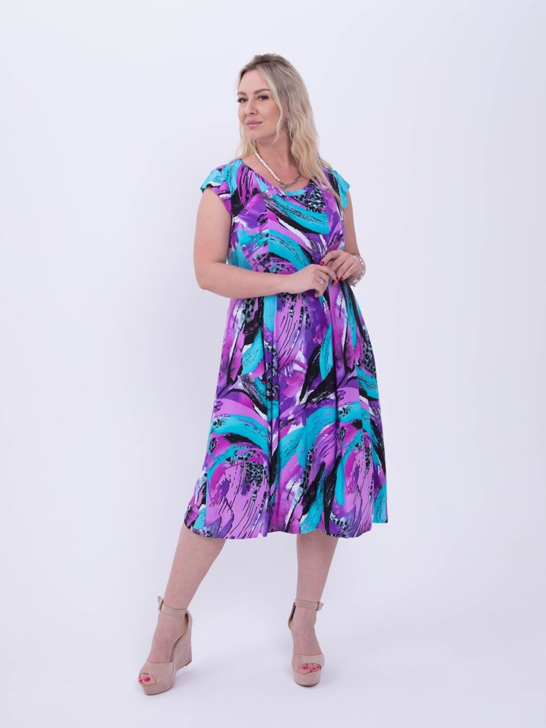 AandOstudio Сарафан 566182 С90007В фиолетово-зеленый