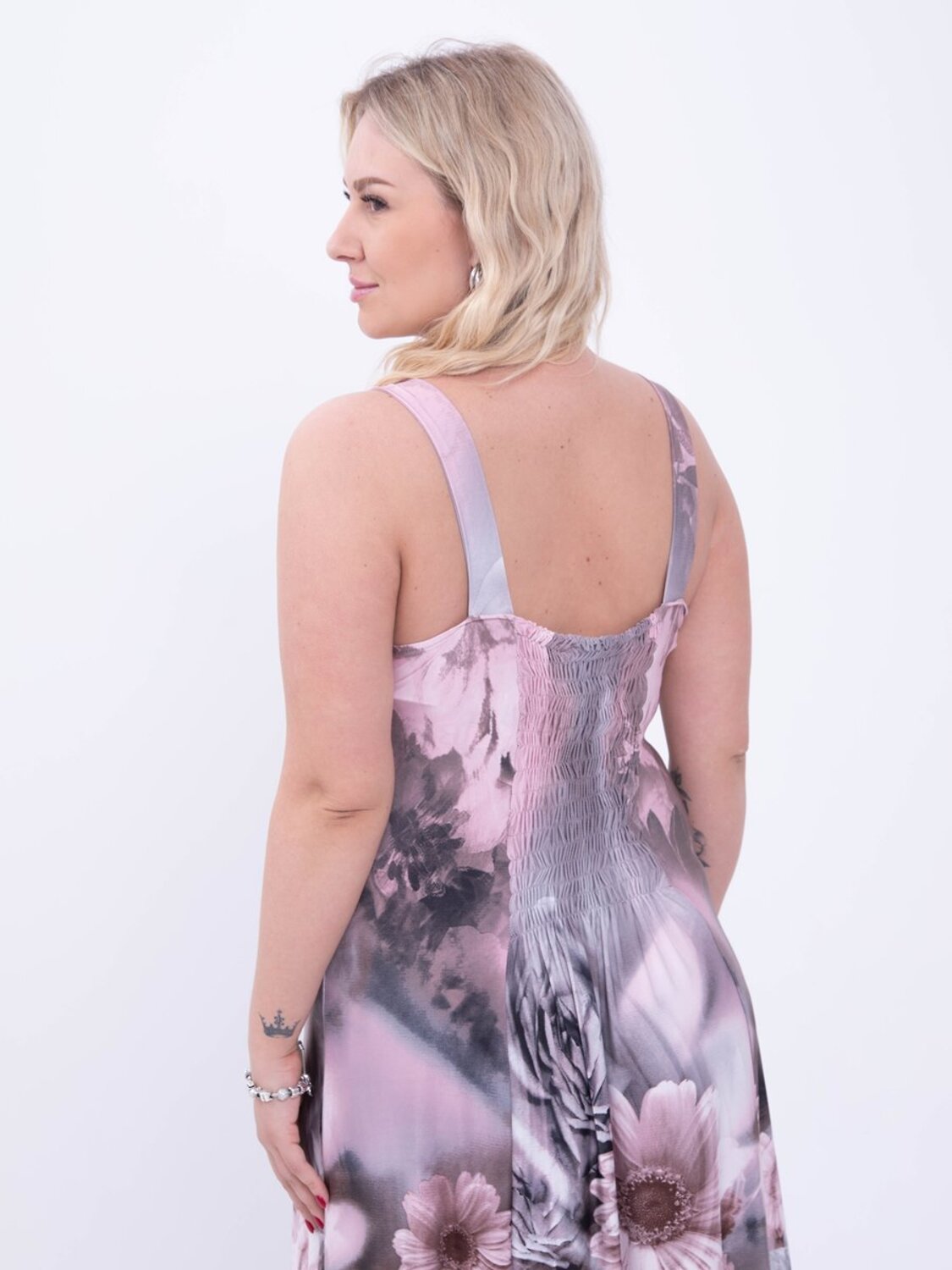 AandOstudio Сарафан 566184 С90008А серо-розовый