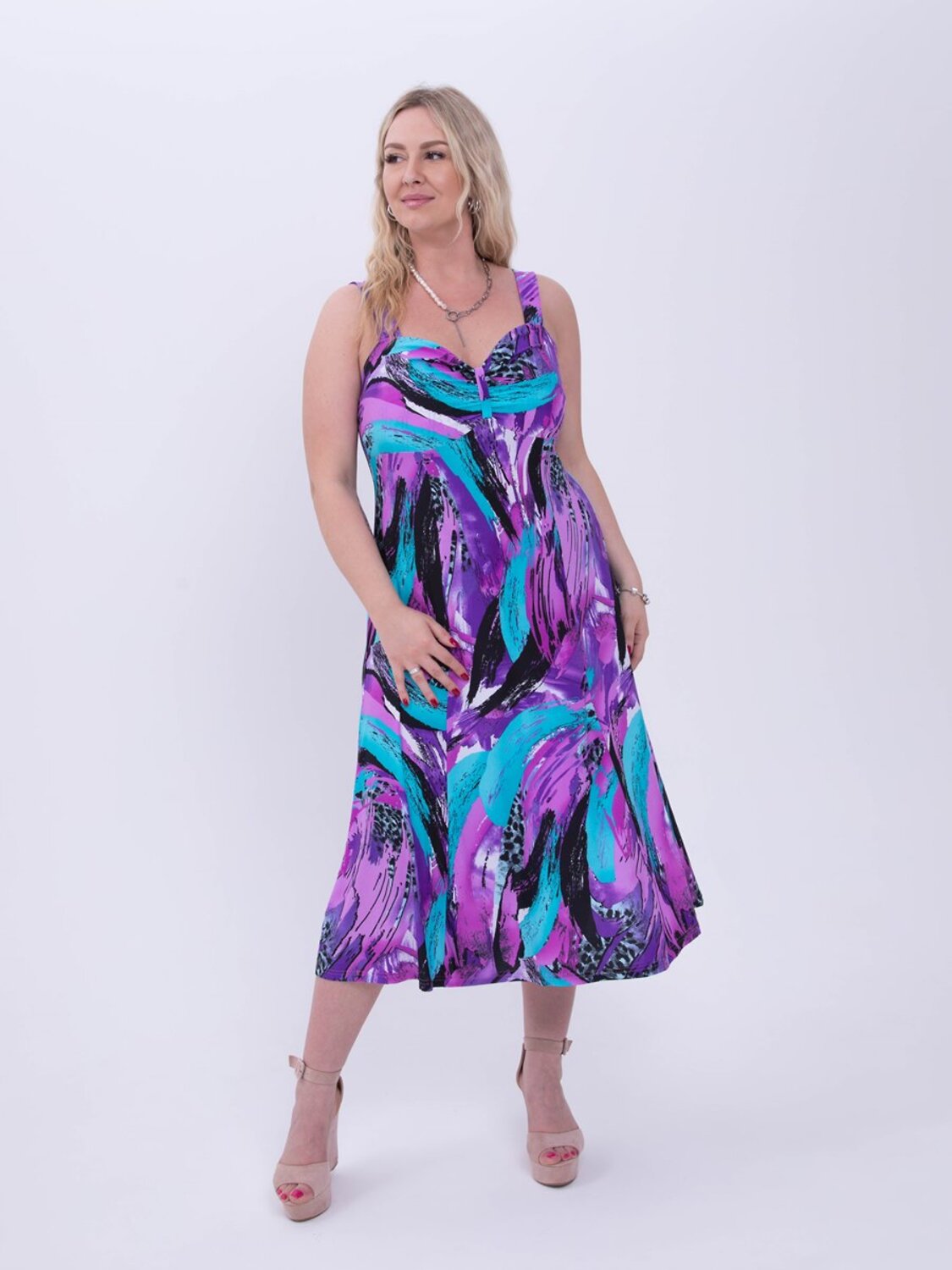 AandOstudio Сарафан 566185 С90008Б фиолетово-зеленый