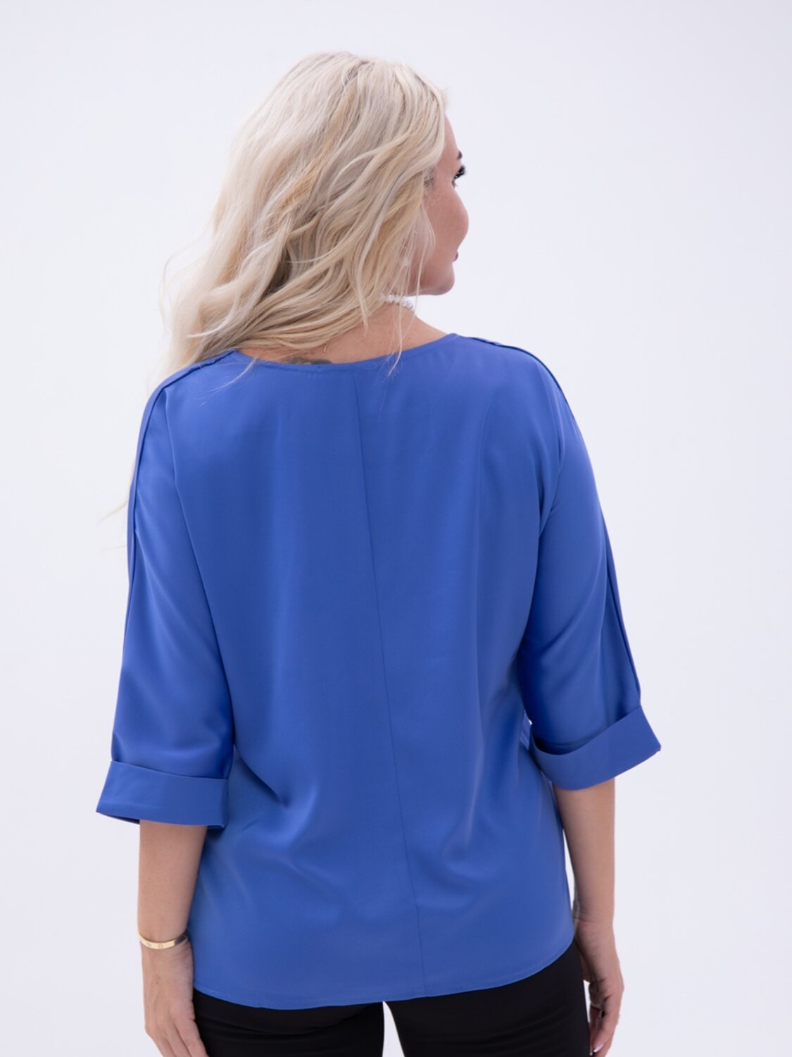 AandOstudio Блузка 566190 Б10029 темно-голубой