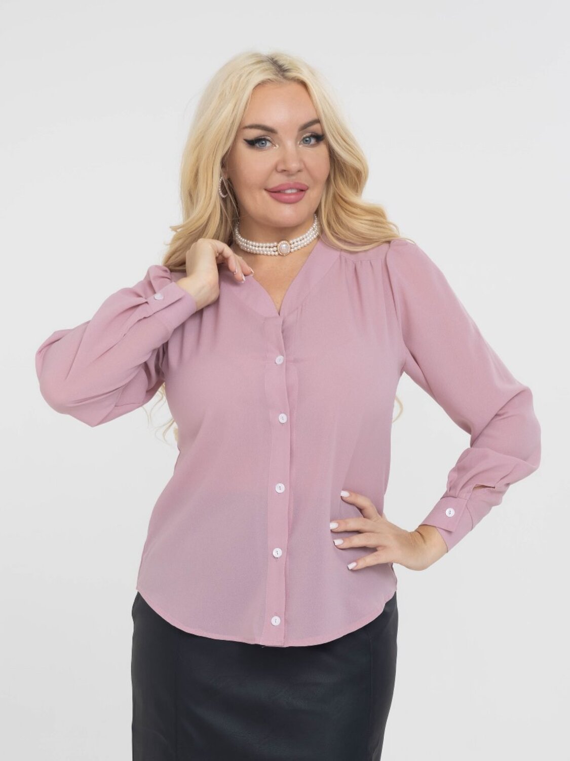 AandOstudio Блузка 566217 Б10037Б светло-сиреневый