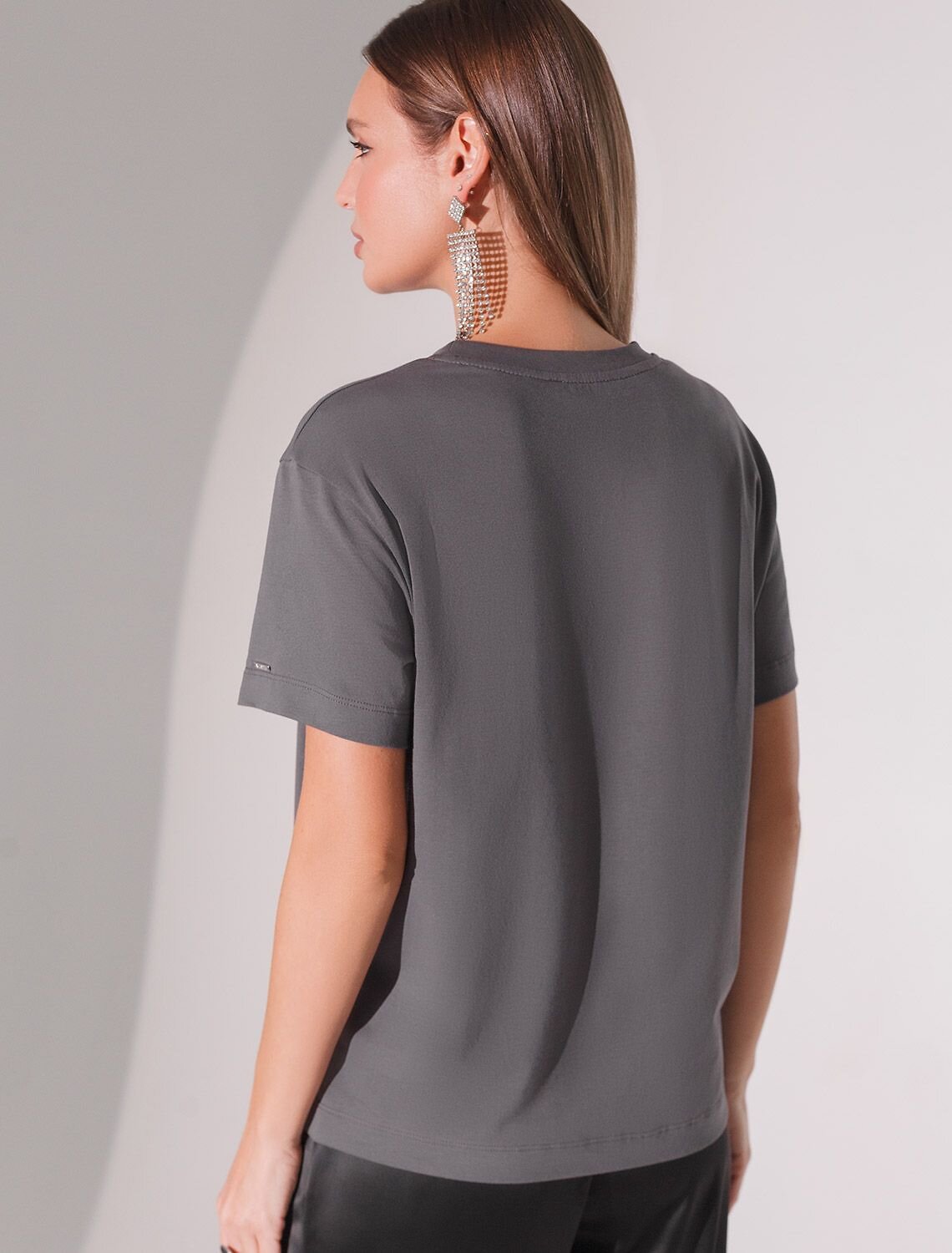 VILATTE Футболка 567421 D49.124 т.серый_рыба