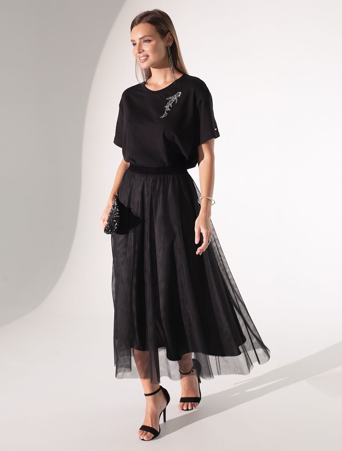 VILATTE Футболка 567422 D49.124 черный_рыба