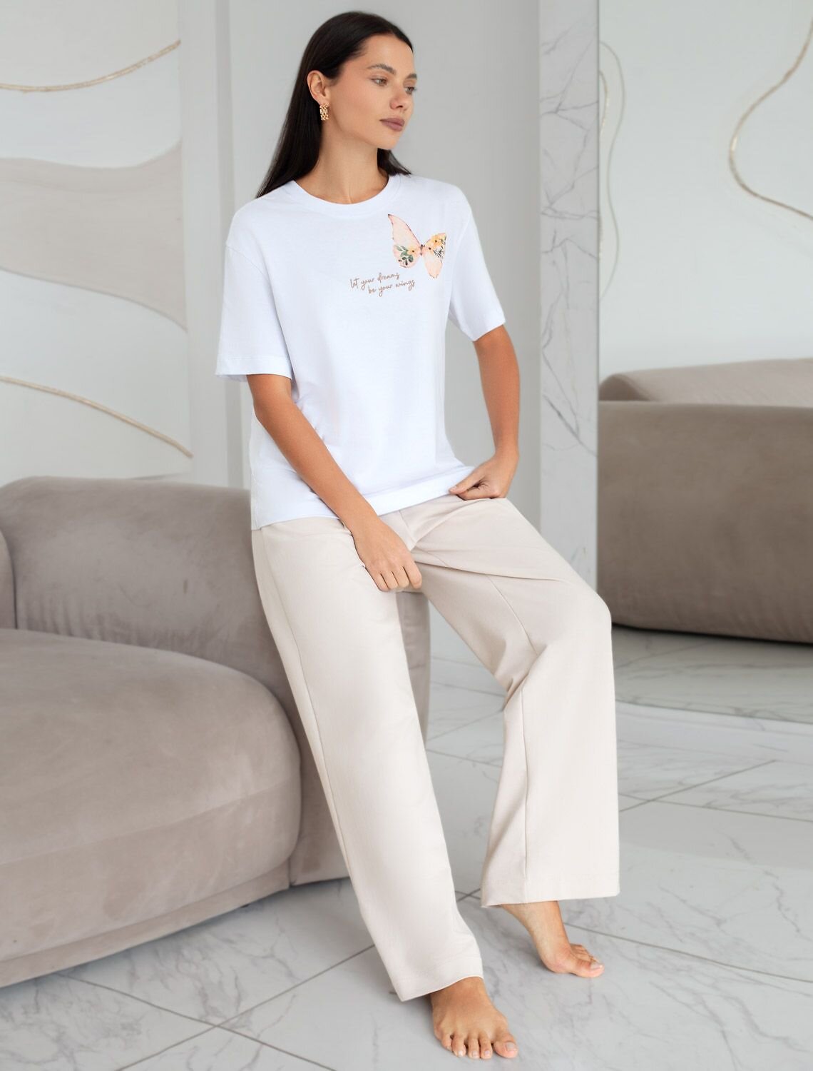 VILATTE Футболка 567425 D49.136 белый_wings