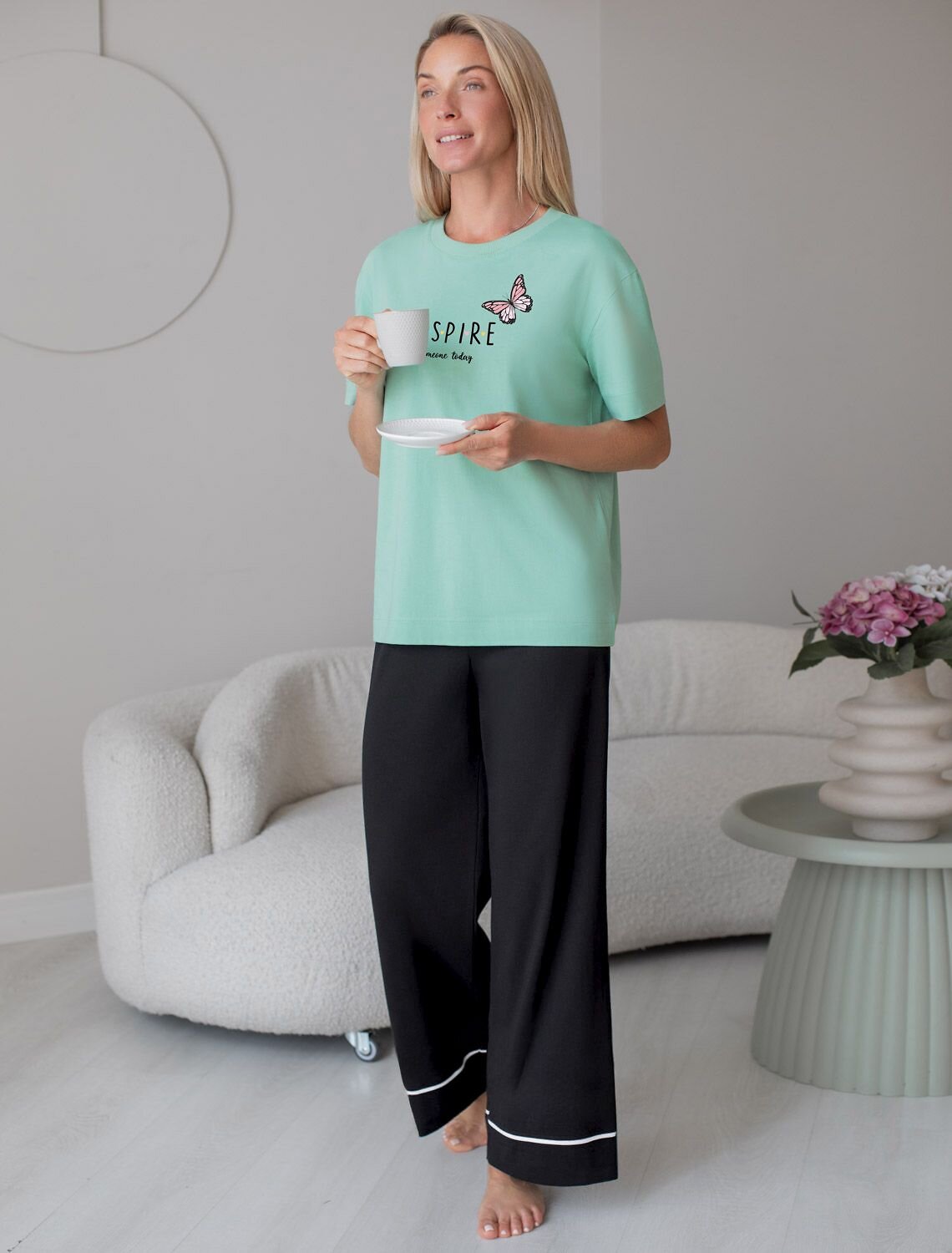 VILATTE Футболка 567426 D49.136 мятный_inspire