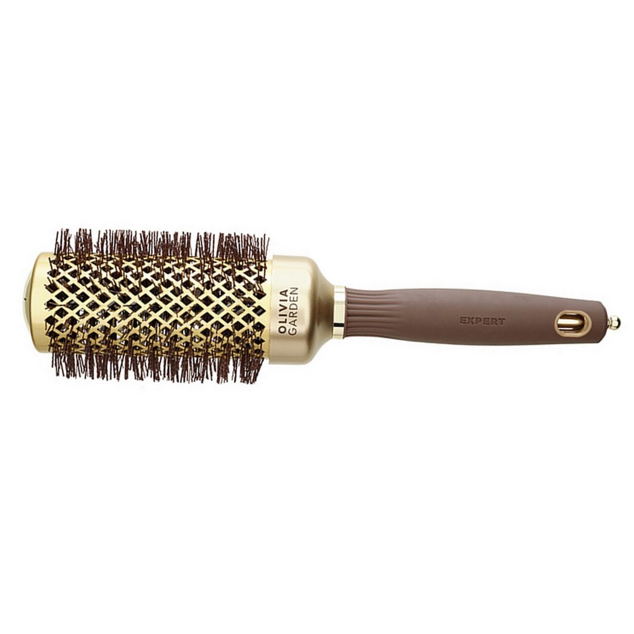 Olivia Garden Термобрашинг для укладки волос / Expert Blowout Shine Wavy Bristles Gold & Brown, 45 мм, коричневый 567926 24349 