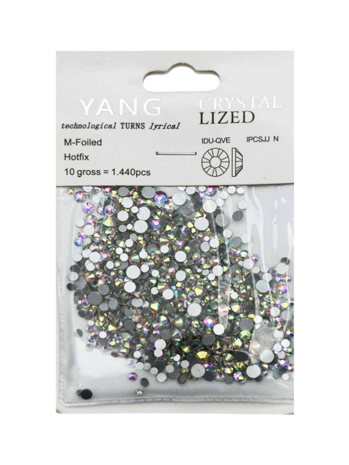 Nail Art Стразы для декора ногтей, микс (6#,8#,10#,12#,16#,20#), перламутр, 1440 шт./уп. 567938 10053 