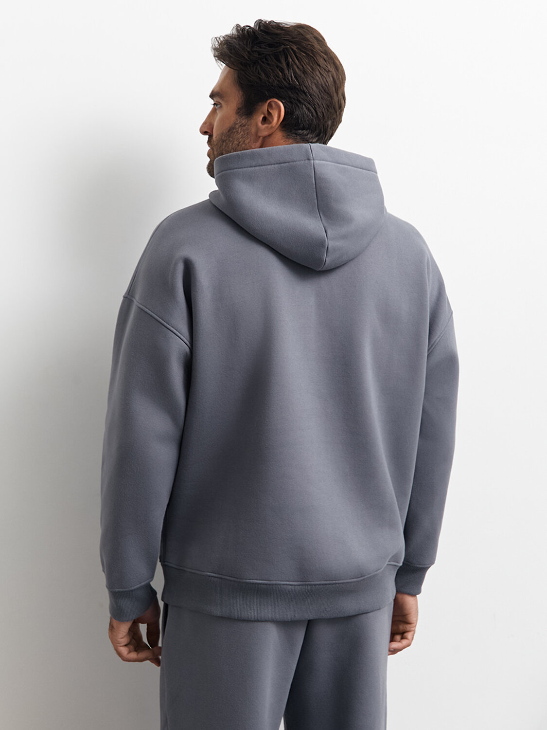 Omsa Худи 568029 OmU 2045С Худи муж. OVERSIZE утепленное, CO+PE Grigio (Серый)