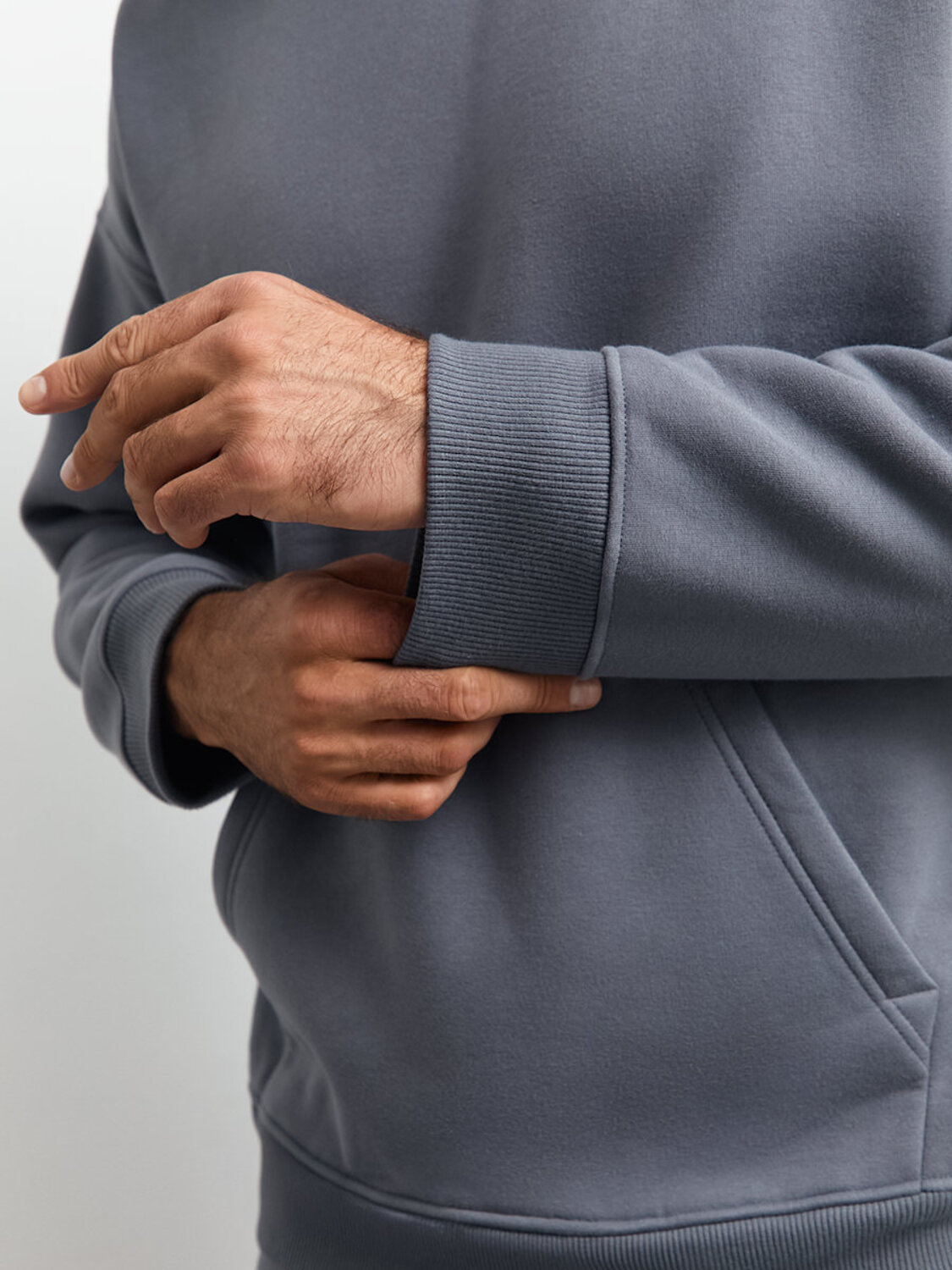 Omsa Худи 568029 OmU 2045С Худи муж. OVERSIZE утепленное, CO+PE Grigio (Серый)