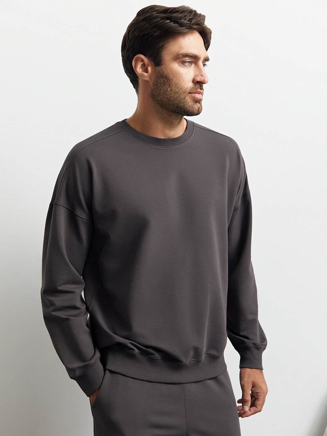 Omsa Свитшот 568031 OmU 1912С Свитшот муж. свобод/кроя, CO+EL Grafite (Серый)