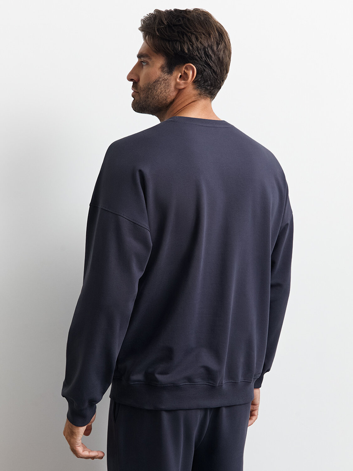 Omsa Свитшот 568035 OmU 1912С Свитшот муж. свобод/кроя, CO+EL Blu (Синий)