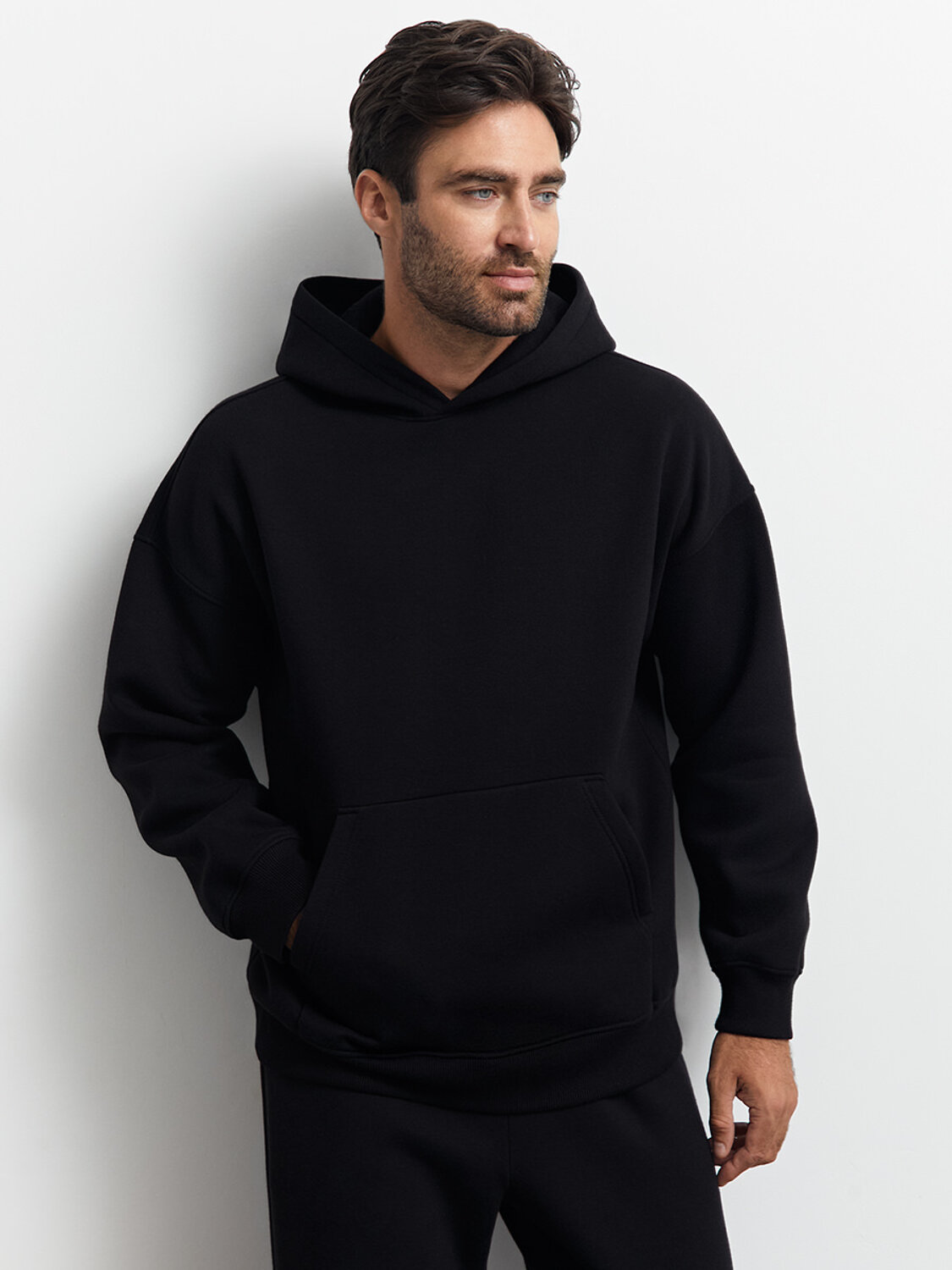 Omsa Худи 568038 OmU 2045С Худи муж. OVERSIZE утепленное, CO+PE Nero (Черный)