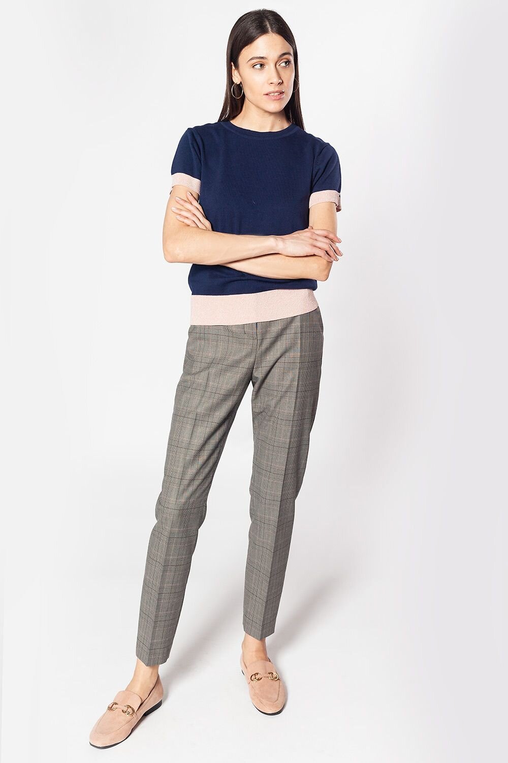 VILATTE Джемпер 568132 D39.456 синий-розовый