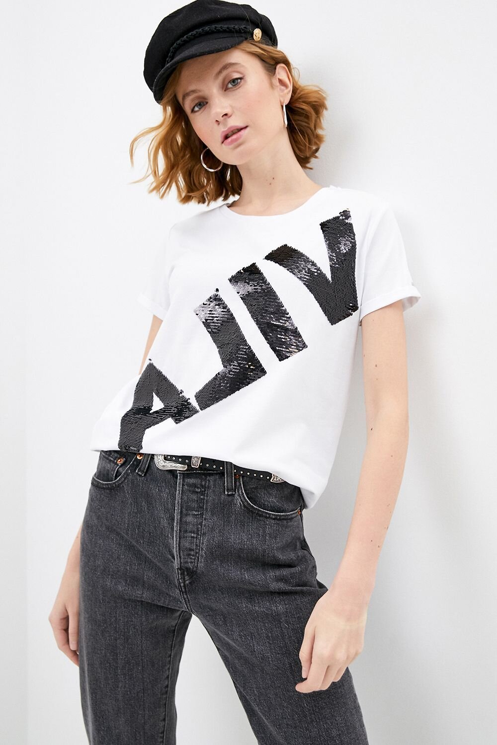 VILATTE Футболка 568166 D49.715 белый_буквы