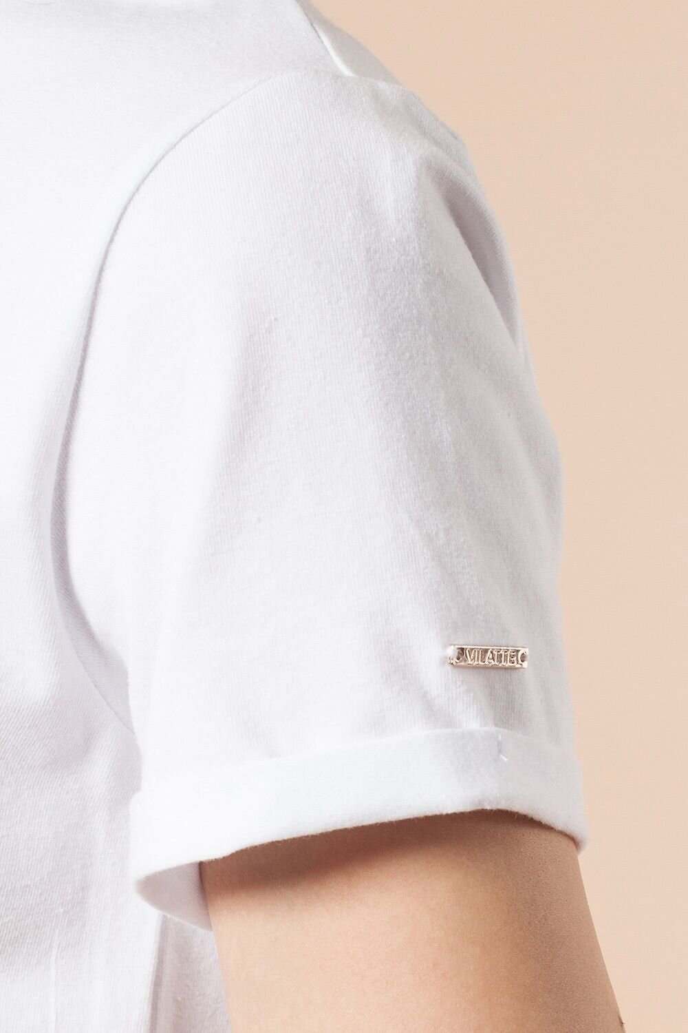 VILATTE Футболка 568166 D49.715 белый_буквы