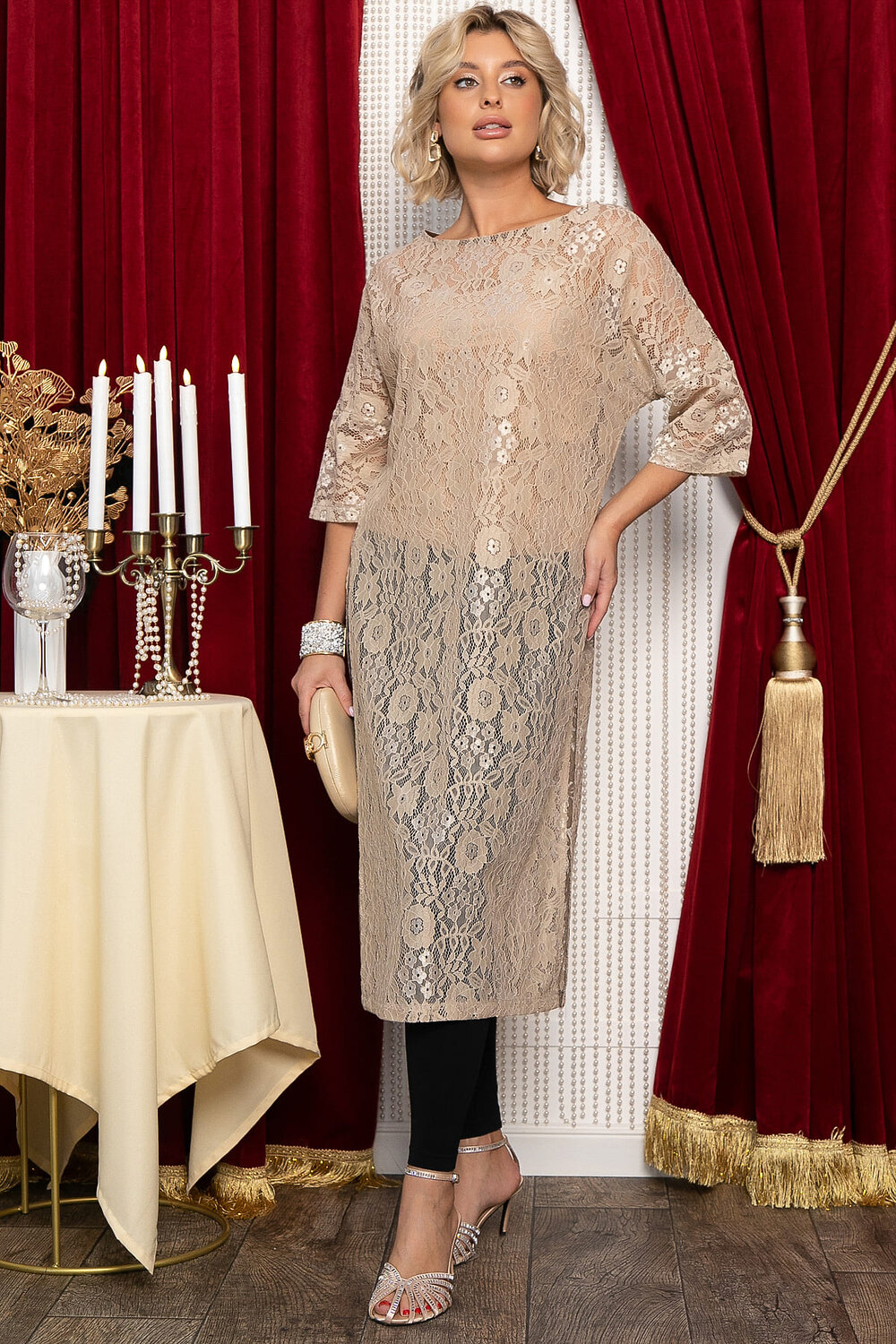 LT Collection Туника 568312 П14754-10М бежевый