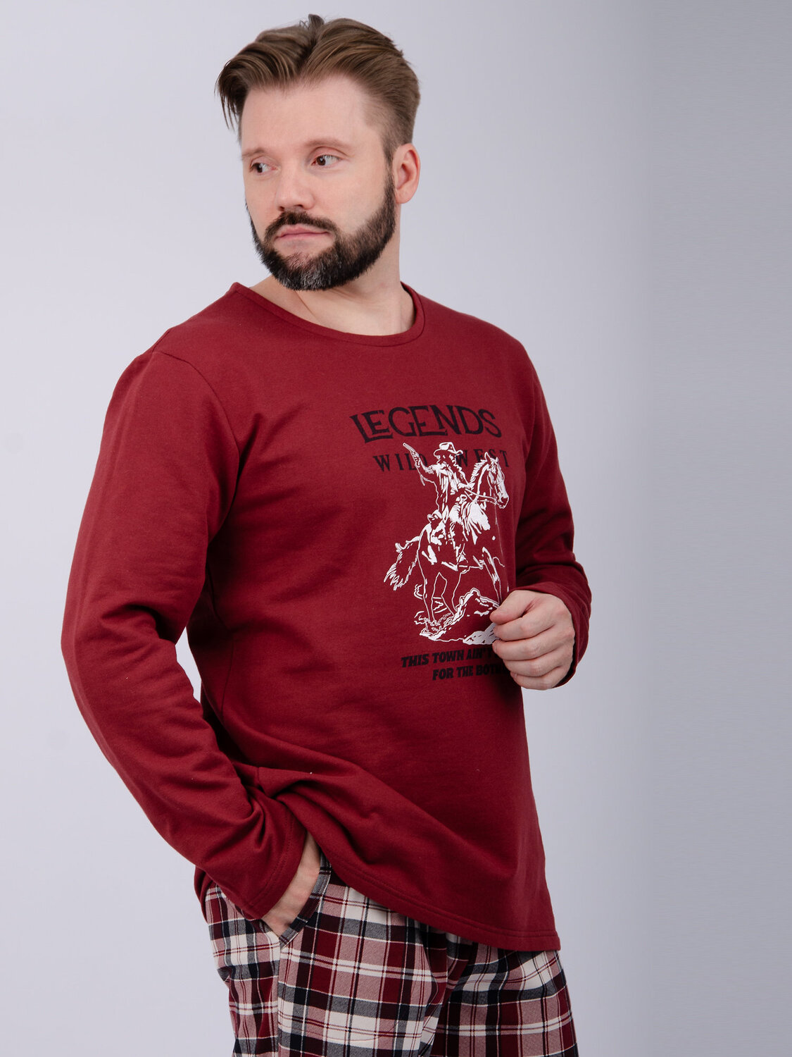 Malina Пижама 568533 3179 бордовый/молочный