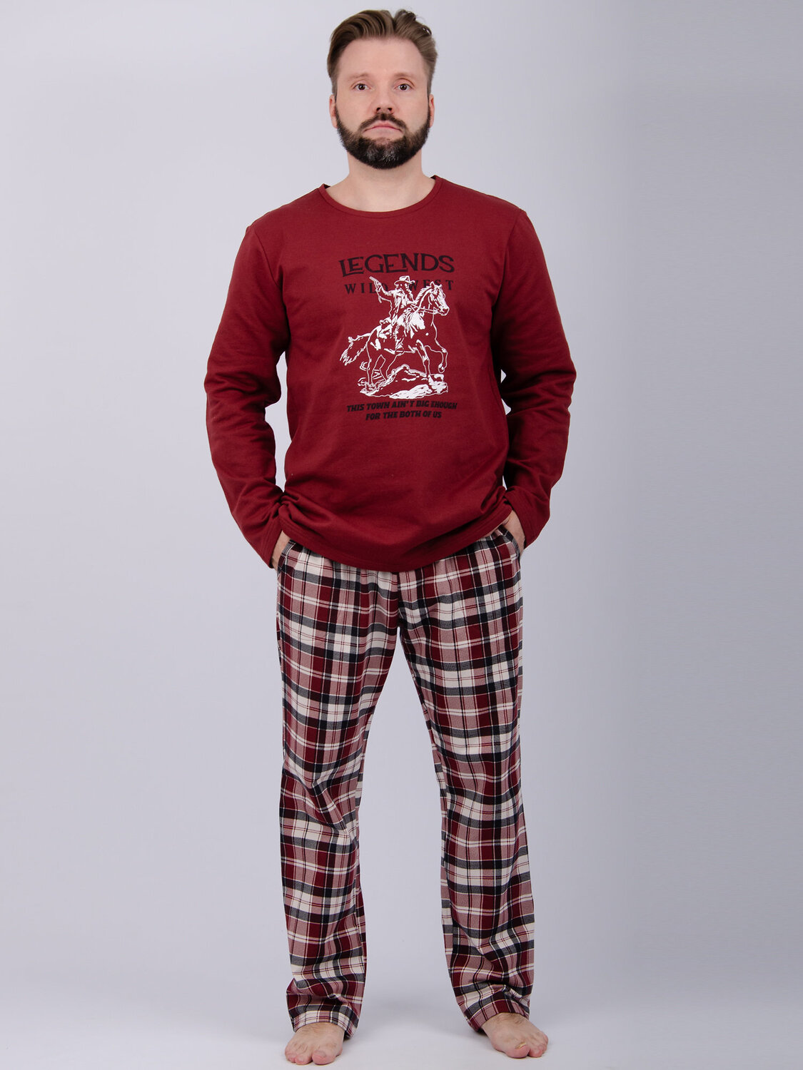 Malina Пижама 568533 3179 бордовый/молочный