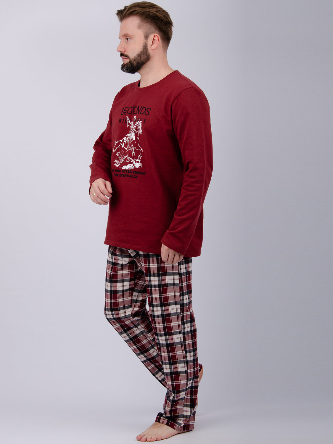 Malina Пижама 568533 3179 бордовый/молочный