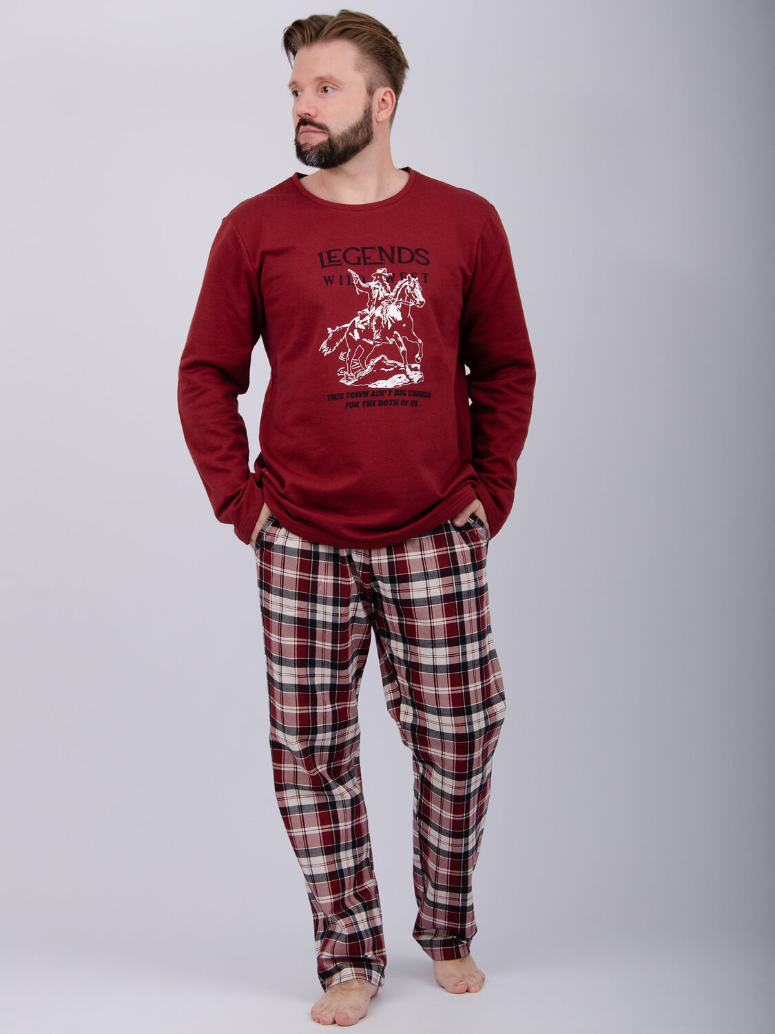 Malina Пижама 568533 3179 бордовый/молочный